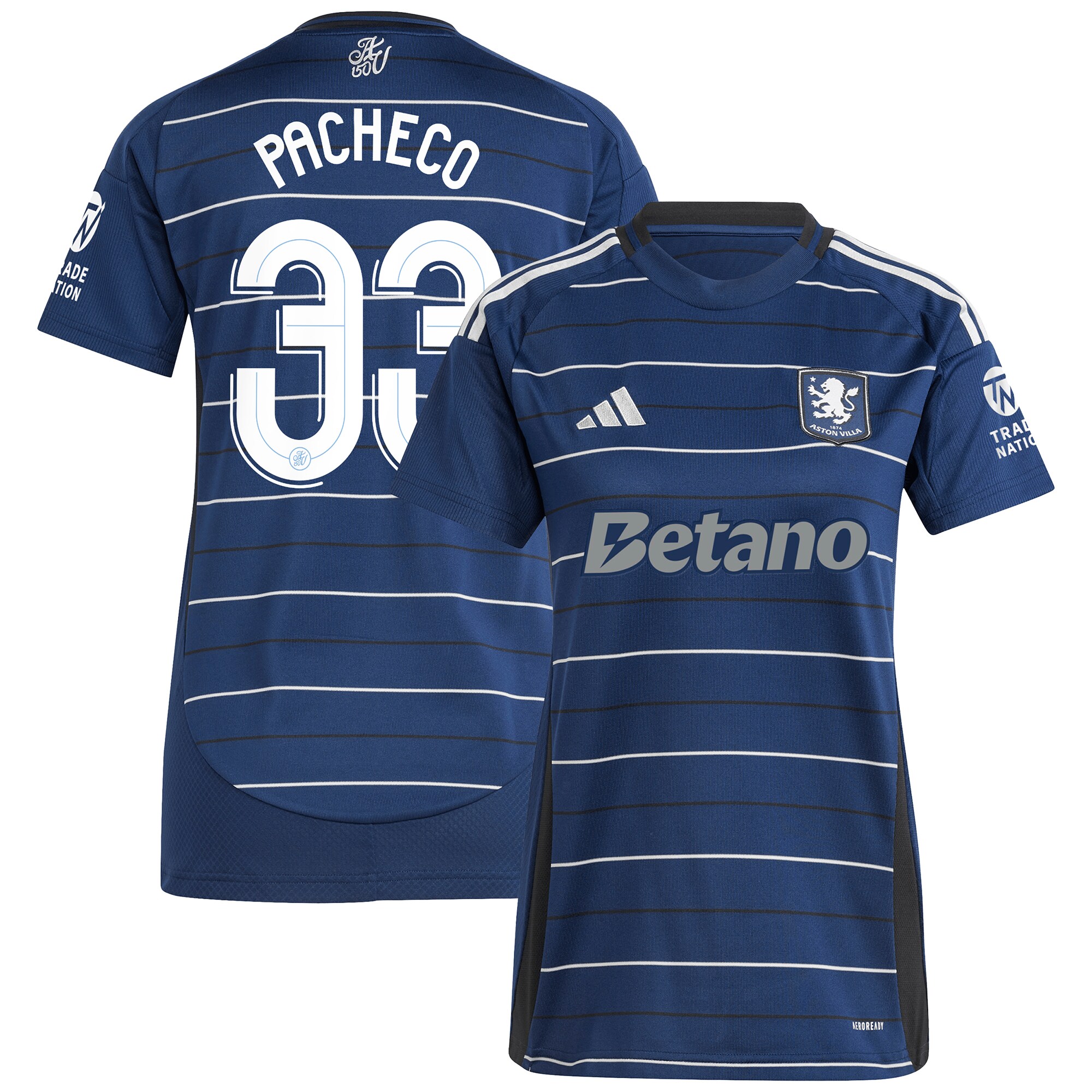 aston villa adidas third shirt 2024-25 – womens with pacheco 33 cup printing Collection | Aston Villa Shirts and Official Gear