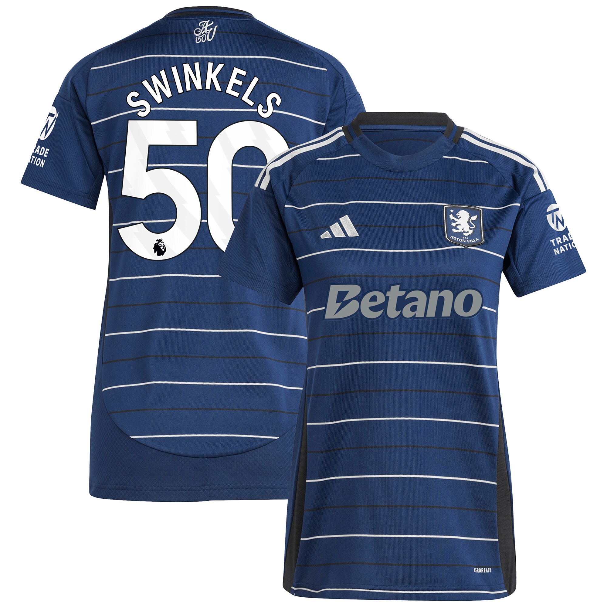 aston villa adidas third shirt 2024-25 – womens with swinkels 50 printing Collection | Aston Villa Shirts and Official Gear