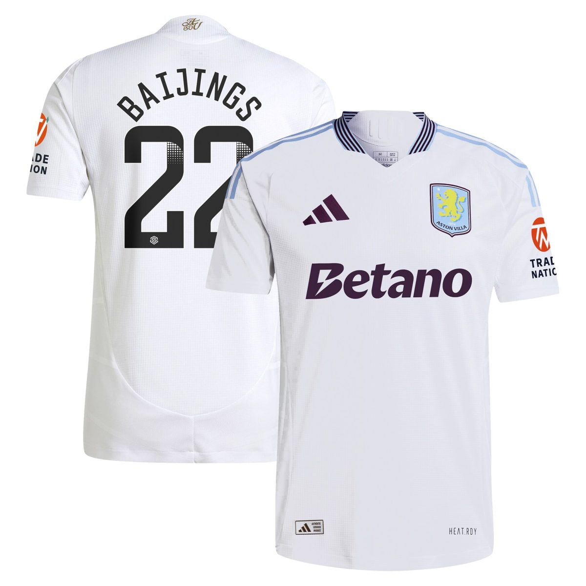 aston villa adidas wsl away authentic shirt 2024-25 with baijings 22 printing Collection | Aston Villa Shirts and Official Gear