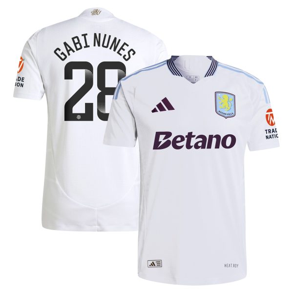 aston villa adidas wsl away authentic shirt 2024-25 with gabi nunes 28 printing Collection | Aston Villa Shirts and Official Gear