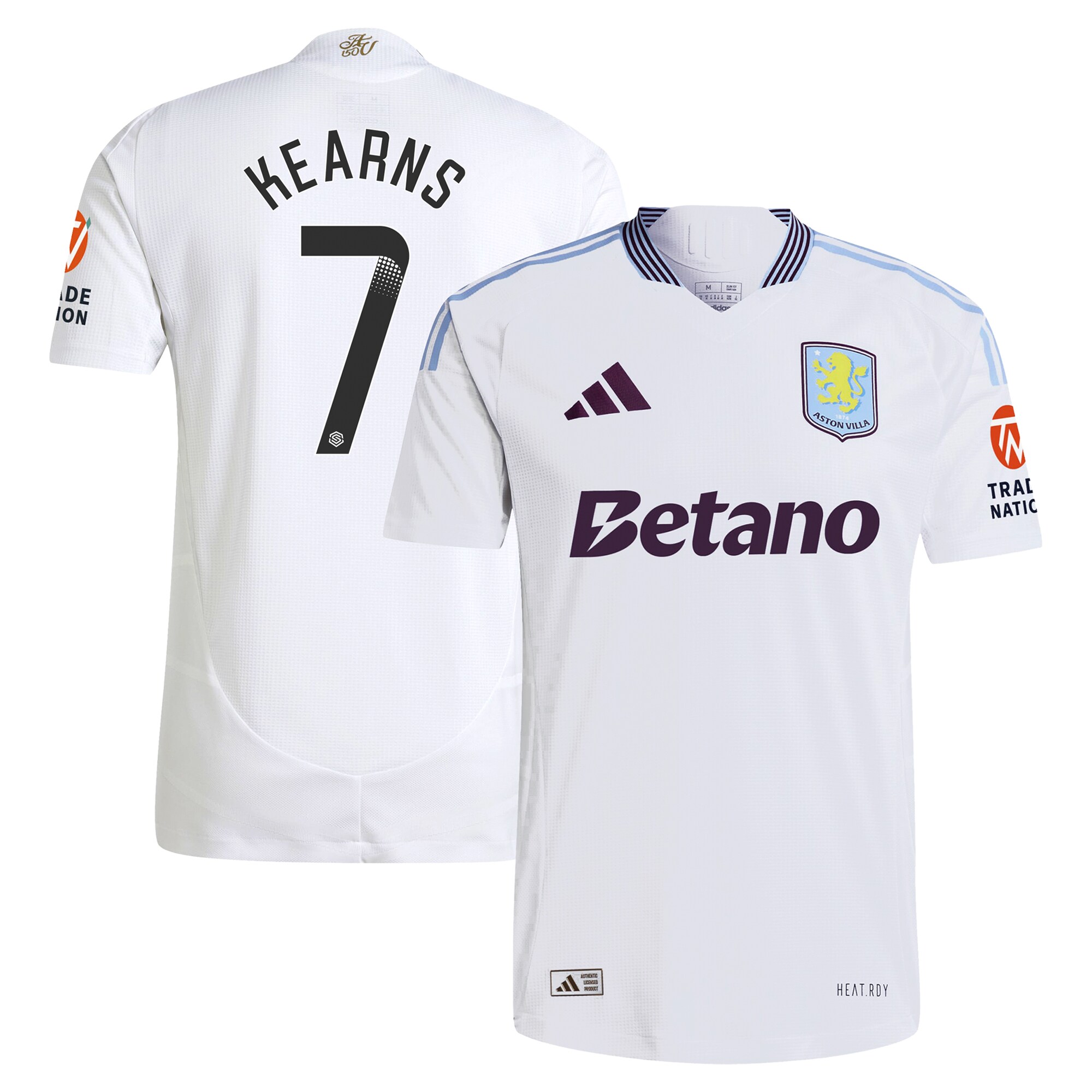 aston villa adidas wsl away authentic shirt 2024-25 with kearns 7 printing Collection | Aston Villa Shirts and Official Gear