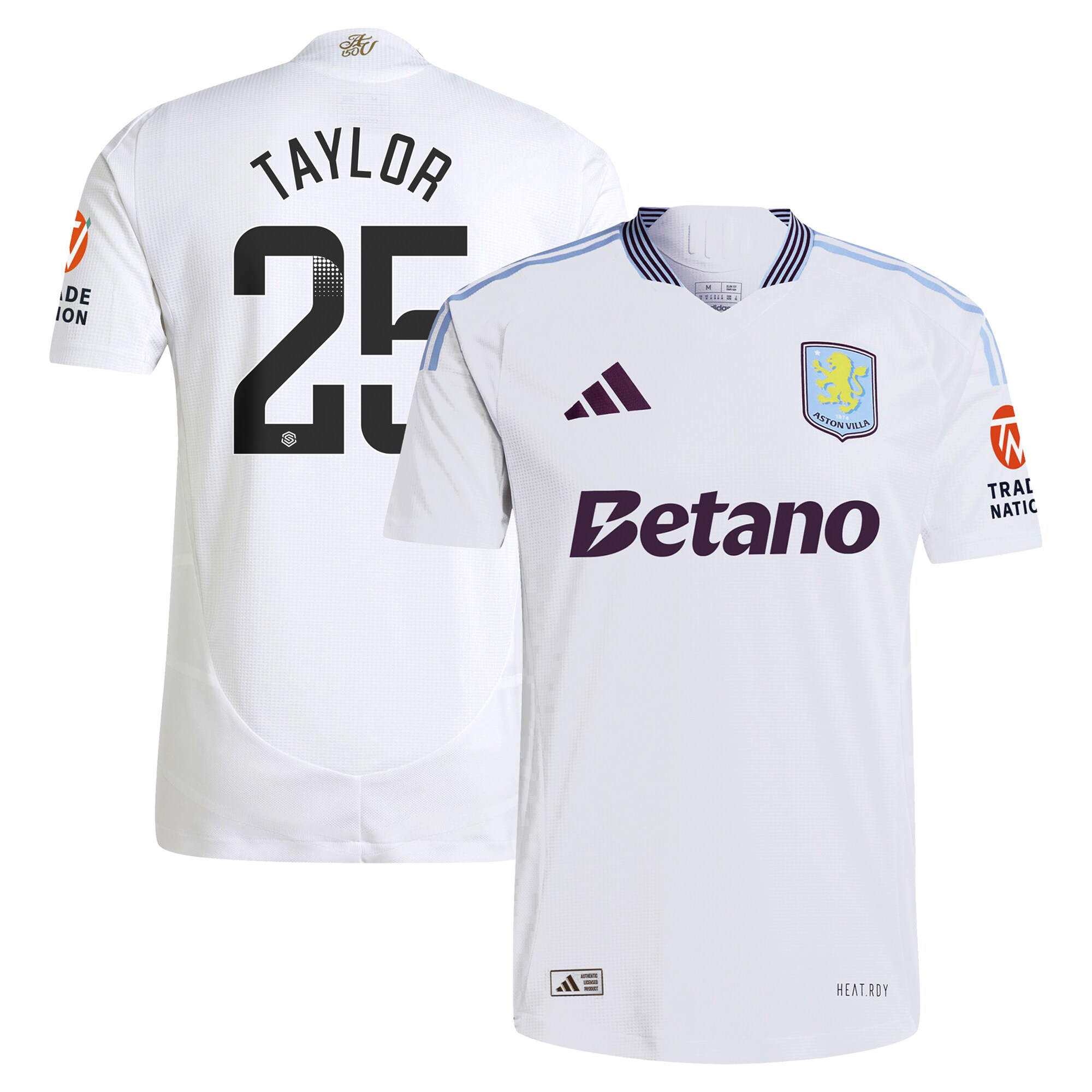 aston villa adidas wsl away authentic shirt 2024-25 with taylor 25 printing Collection | Aston Villa Shirts and Official Gear
