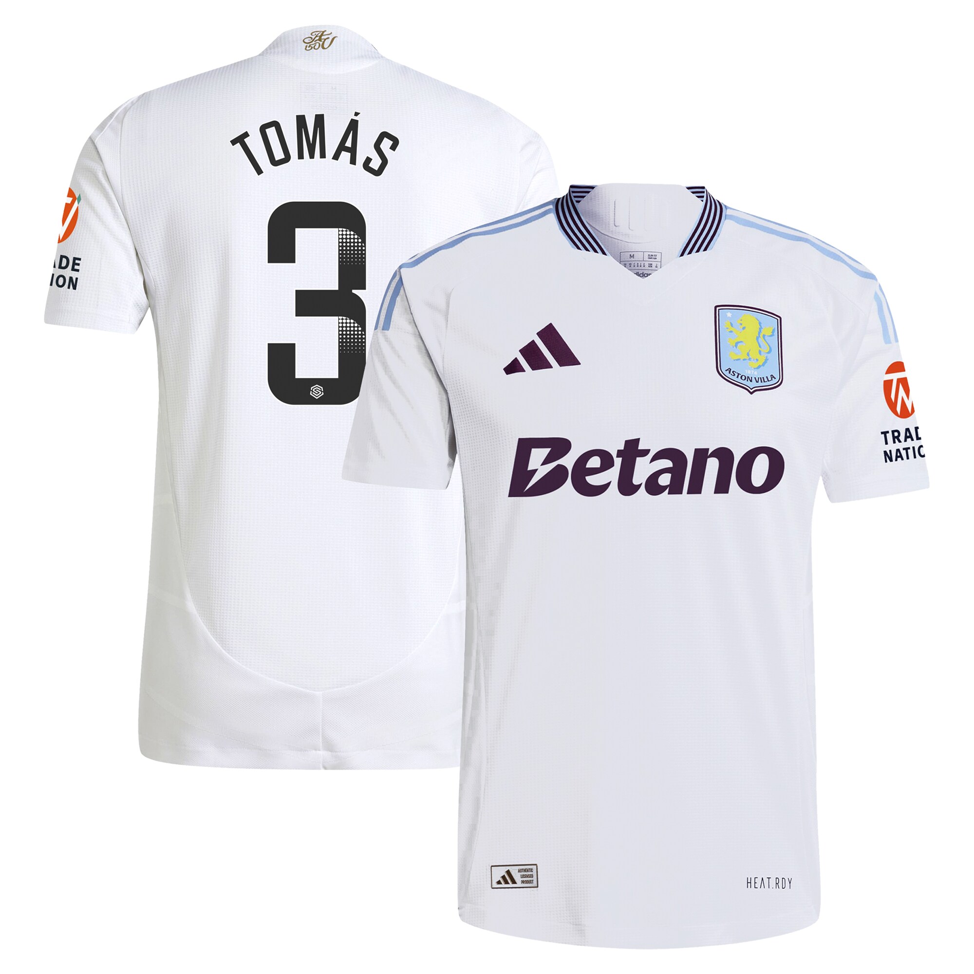 aston villa adidas wsl away authentic shirt 2024-25 with tomás 3 printing Collection | Aston Villa Shirts and Official Gear