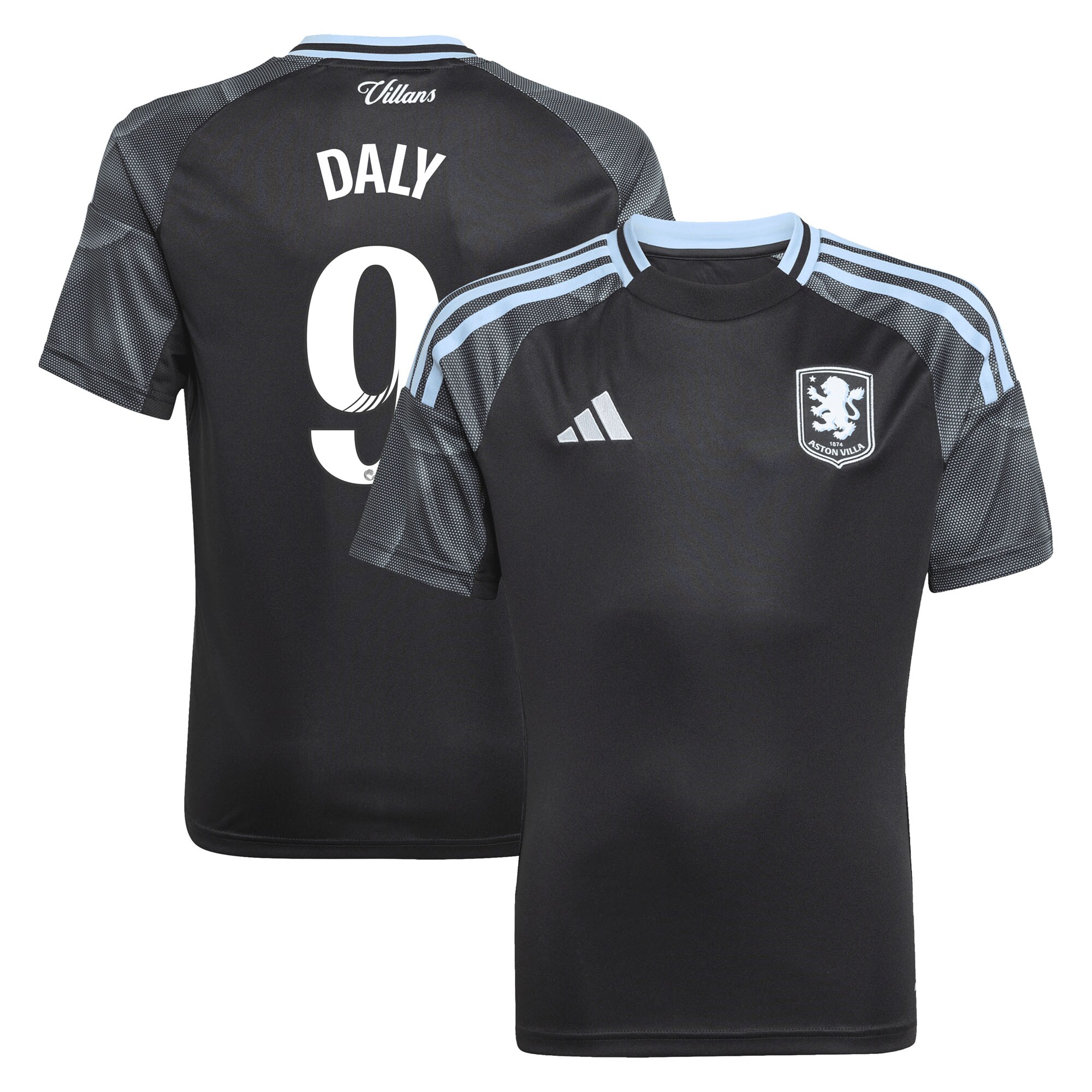 aston villa adidas wsl away shirt 2025-26 – kids with daly 9 printing Collection | Aston Villa Shirts and Official Gear