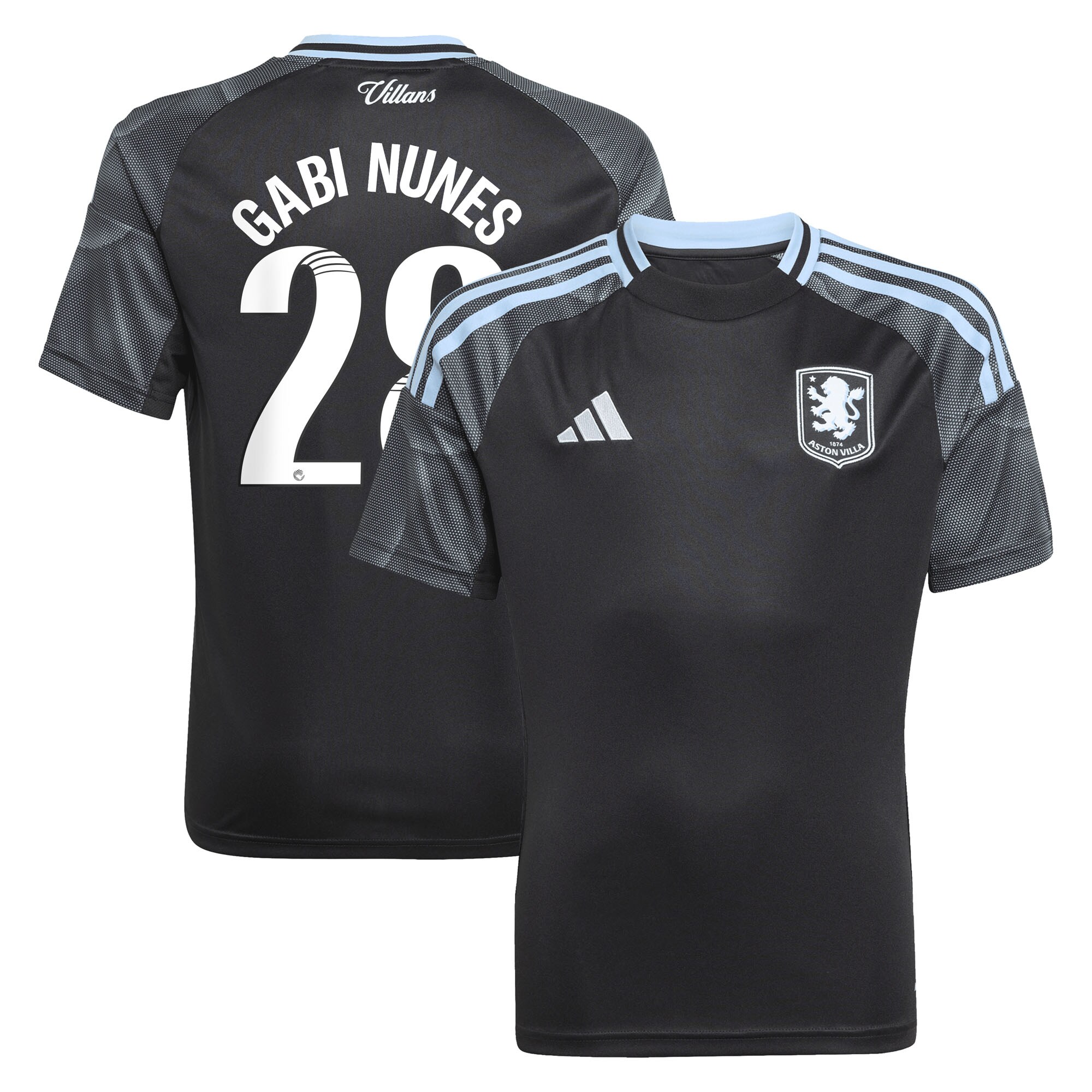 aston villa adidas wsl away shirt 2025-26 – kids with gabi nunes 28 printing Collection | Aston Villa Shirts and Official Gear