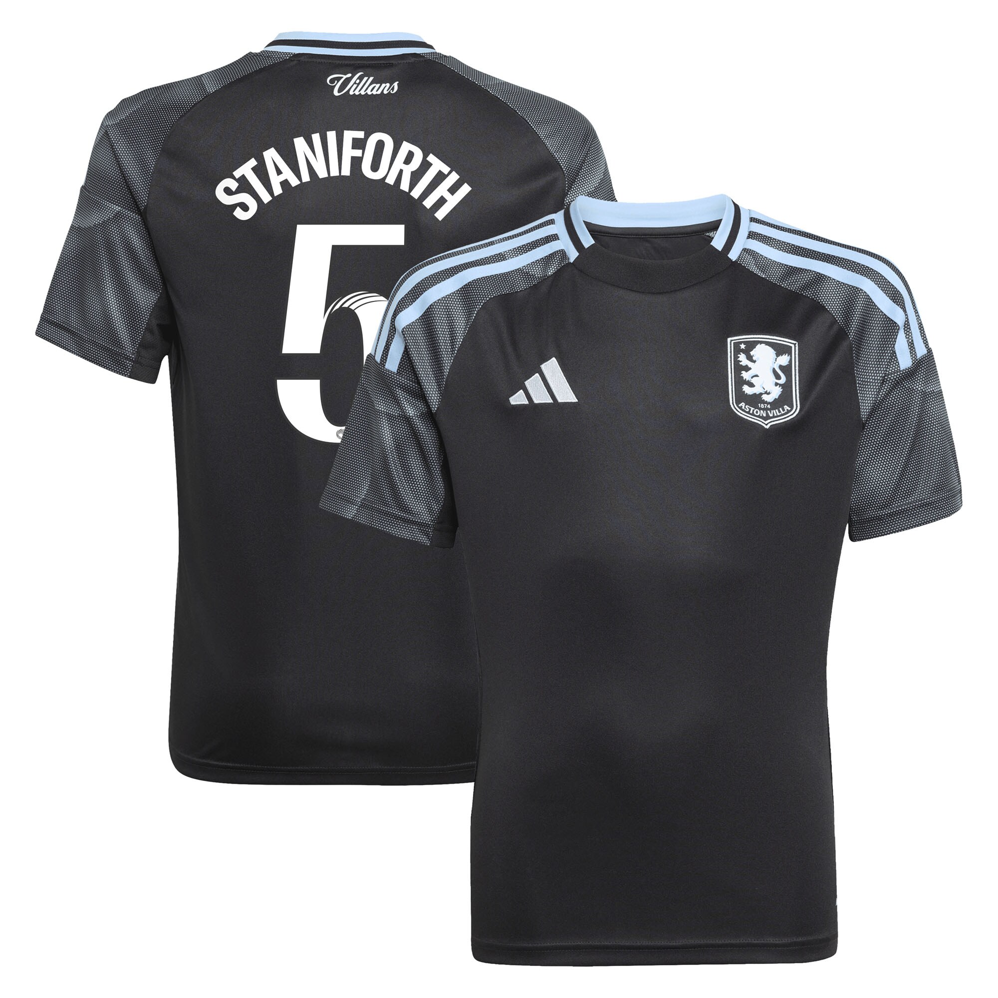 aston villa adidas wsl away shirt 2025-26 – kids with staniforth 5 printing Collection | Aston Villa Shirts and Official Gear