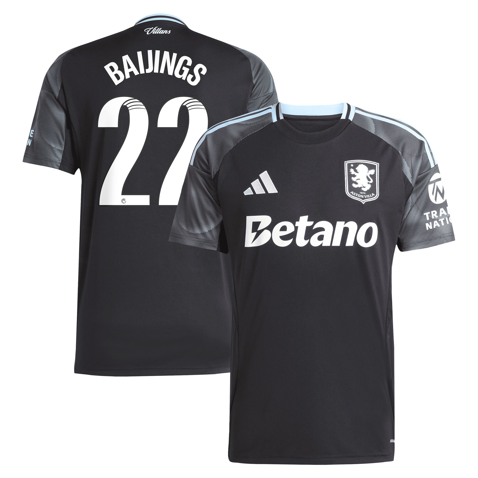 aston villa adidas wsl away shirt 2025-26 with baijings 22 printing Collection | Aston Villa Shirts and Official Gear