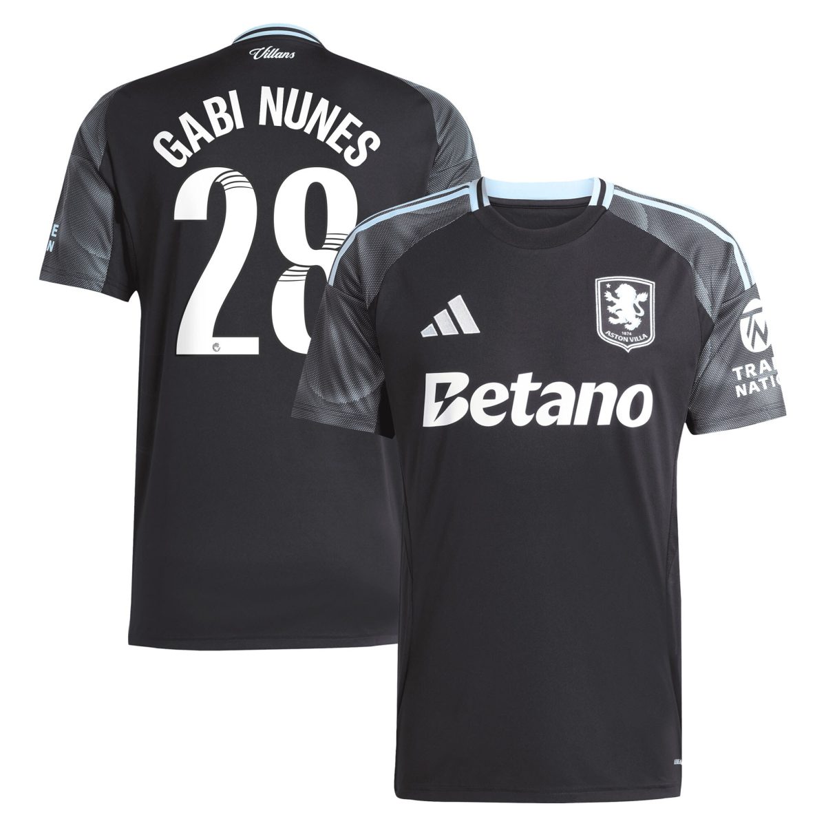 aston villa adidas wsl away shirt 2025-26 with gabi nunes 28 printing Collection | Aston Villa Shirts and Official Gear