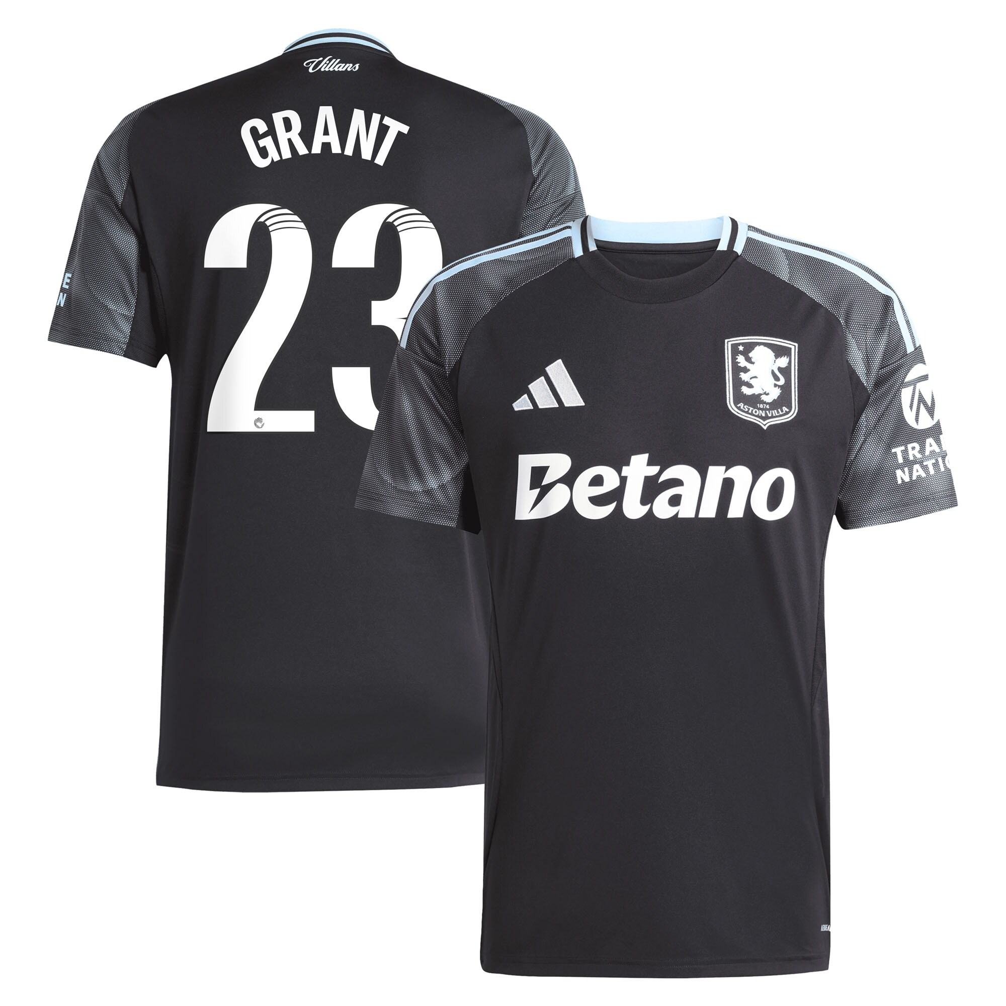 aston villa adidas wsl away shirt 2025-26 with grant 23 printing Collection | Aston Villa Shirts and Official Gear
