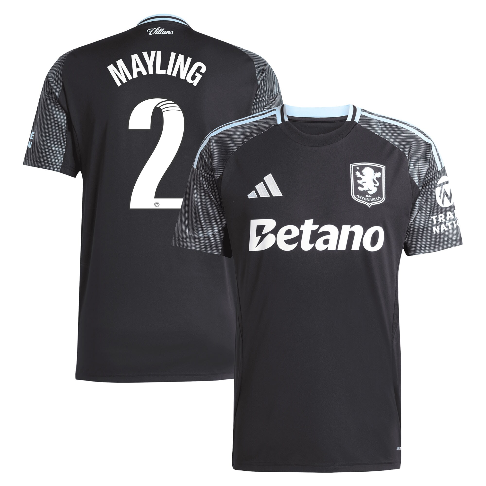 aston villa adidas wsl away shirt 2025-26 with mayling 2 printing Collection | Aston Villa Shirts and Official Gear