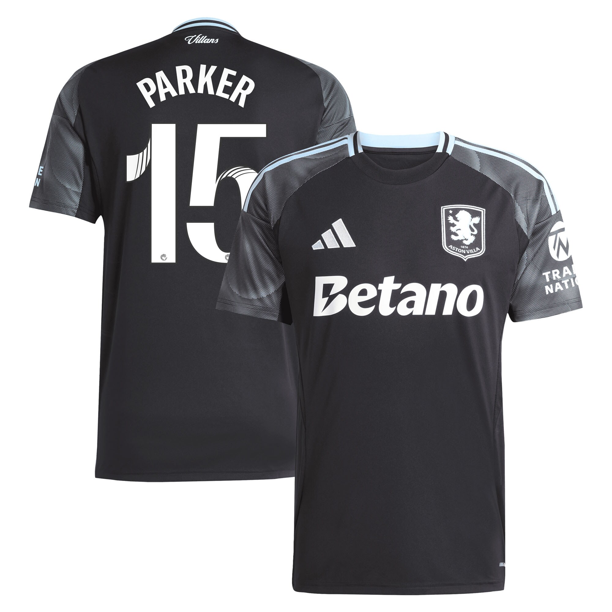 aston villa adidas wsl away shirt 2025-26 with parker 15 printing Collection | Aston Villa Shirts and Official Gear