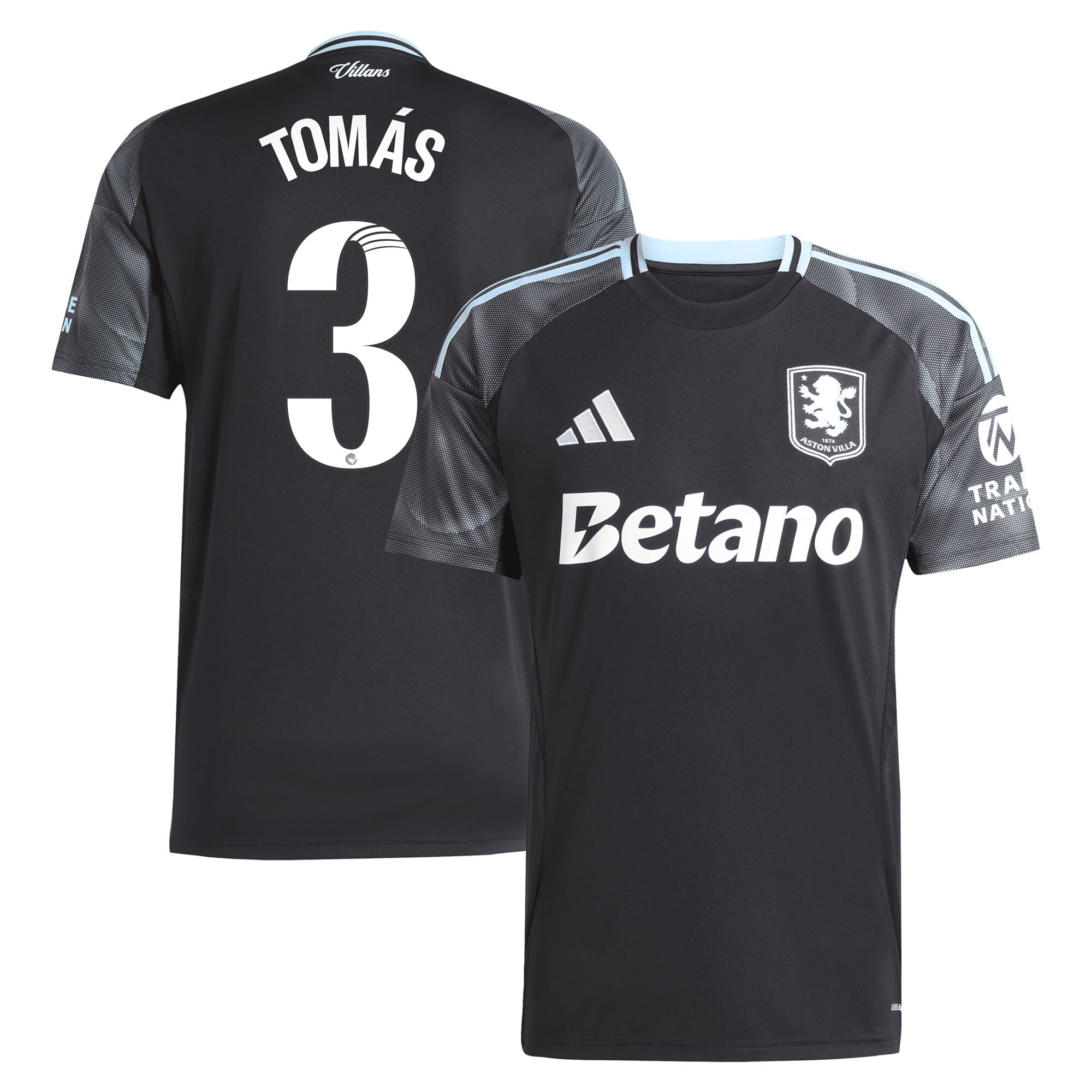 aston villa adidas wsl away shirt 2025-26 with tomás 3 printing Collection | Aston Villa Shirts and Official Gear