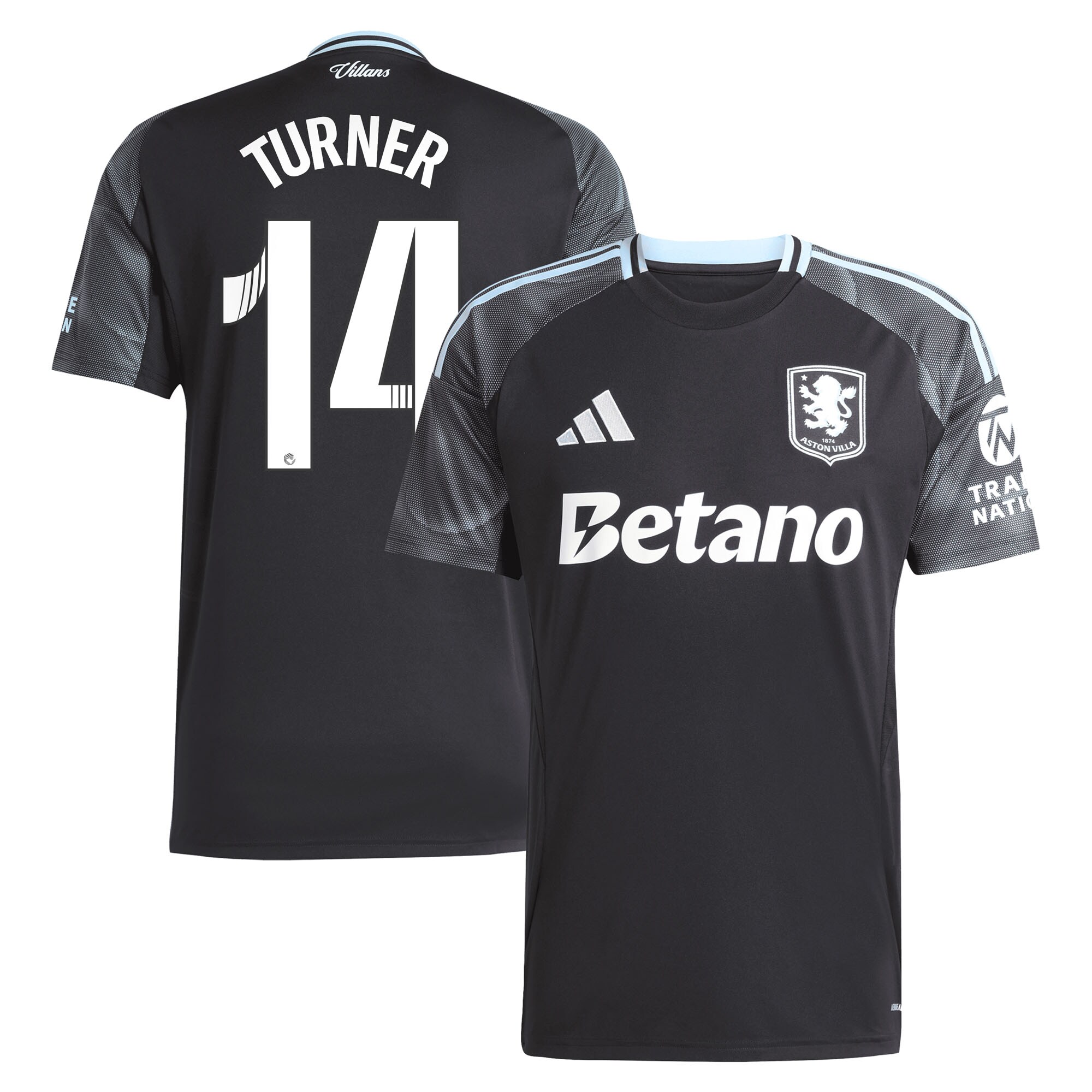 aston villa adidas wsl away shirt 2025-26 with turner 14 printing Collection | Aston Villa Shirts and Official Gear