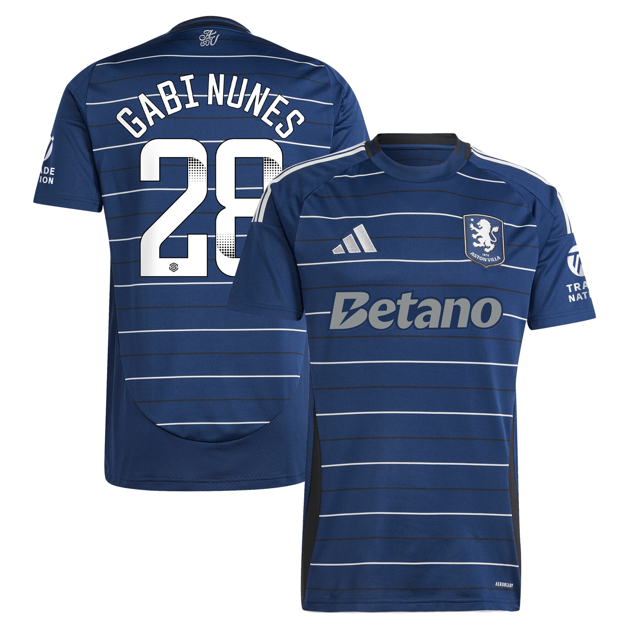 aston villa adidas wsl third shirt 2024-25 with gabi nunes 28 printing Collection | Aston Villa Shirts and Official Gear