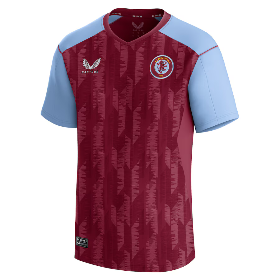 aston villa castore home shirt 2023-24 – kids with custom printing Collection | Aston Villa Shirts and Official Gear
