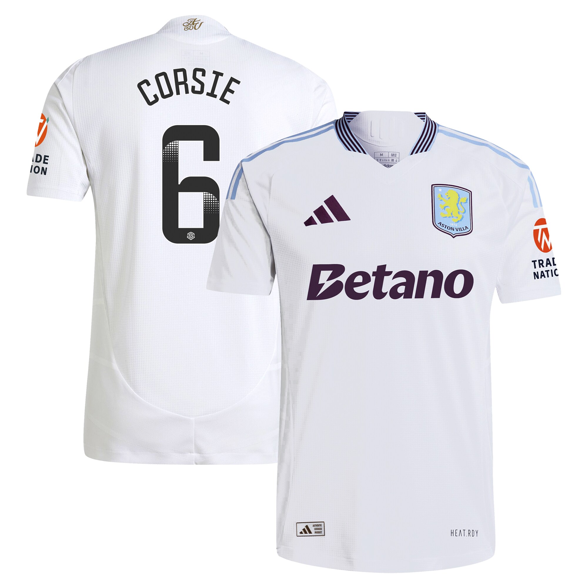 aston villa wsl adidas away authentic shirt 2024-25 with corsie 6 printing Collection | Aston Villa Shirts and Official Gear