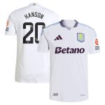 aston villa wsl adidas away authentic shirt 2024-25 with hanson 20 printing Collection | Aston Villa Shirts and Official Gear