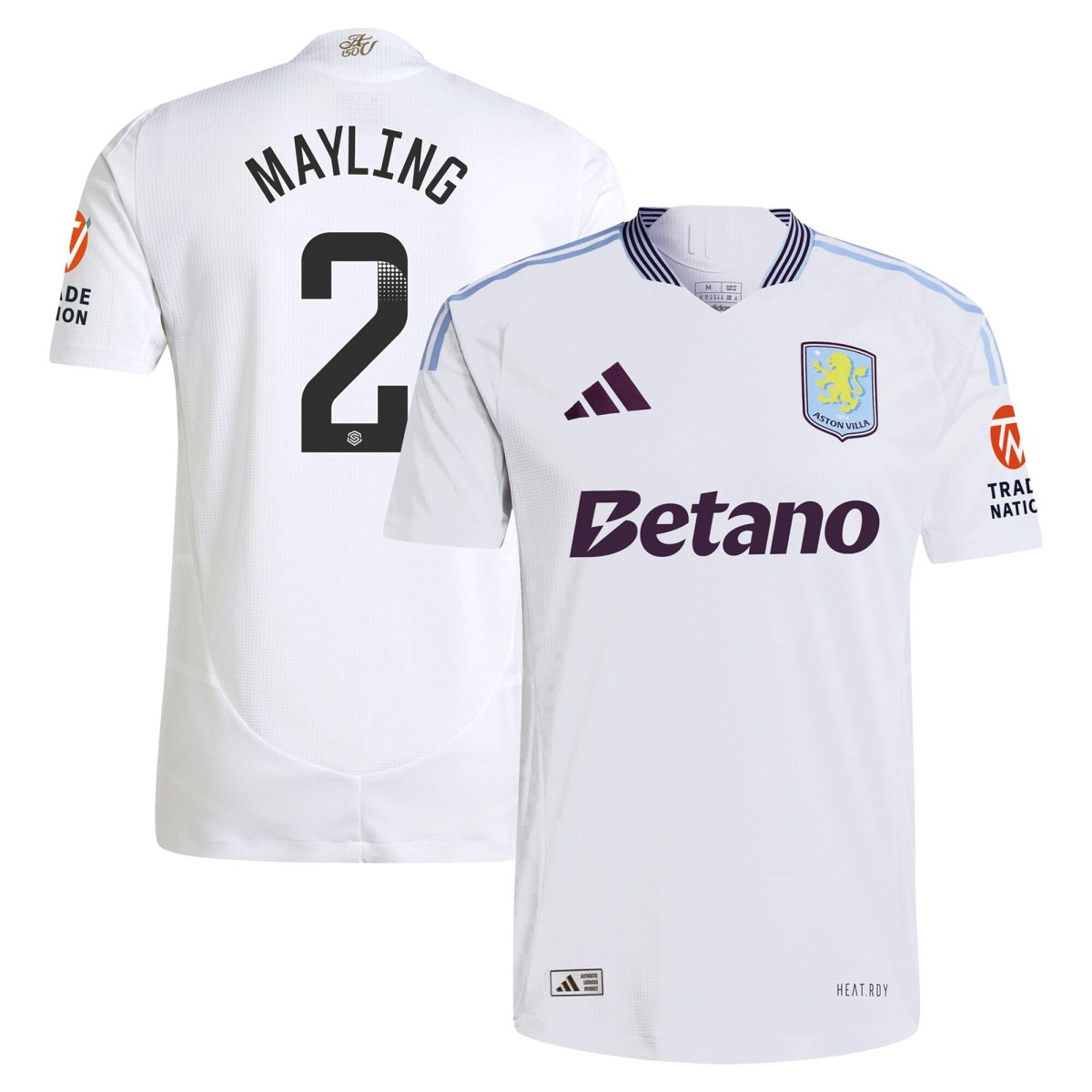 aston villa wsl adidas away authentic shirt 2024-25 with mayling 2 printing Collection | Aston Villa Shirts and Official Gear
