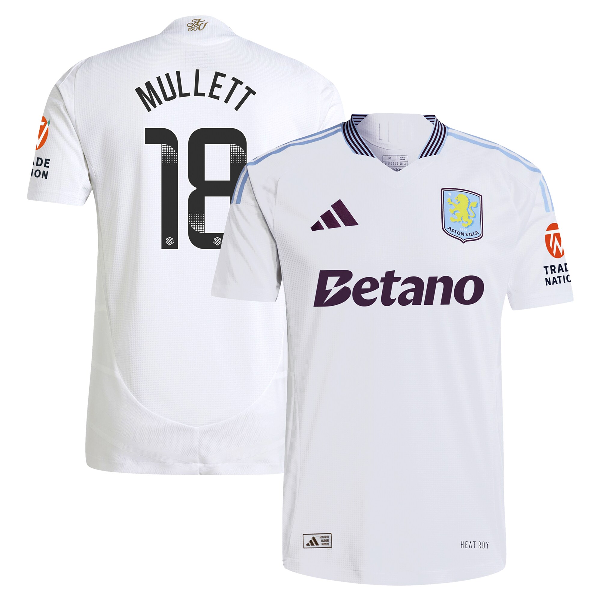 aston villa wsl adidas away authentic shirt 2024-25 with mullett 18 printing Collection | Aston Villa Shirts and Official Gear