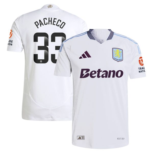 aston villa wsl adidas away authentic shirt 2024-25 with pacheco 33 printing Collection | Aston Villa Shirts and Official Gear