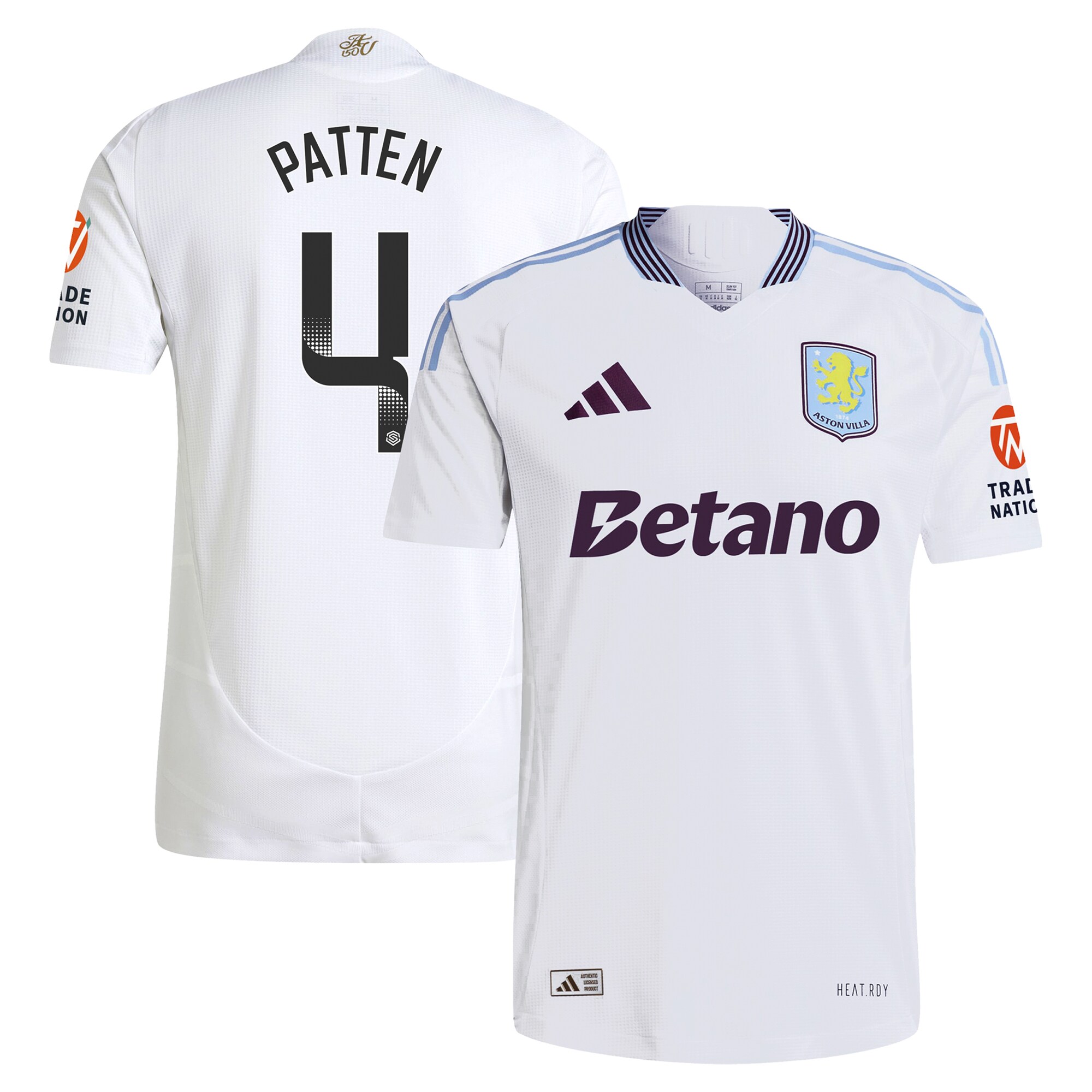 aston villa wsl adidas away authentic shirt 2024-25 with patten 4 printing Collection | Aston Villa Shirts and Official Gear