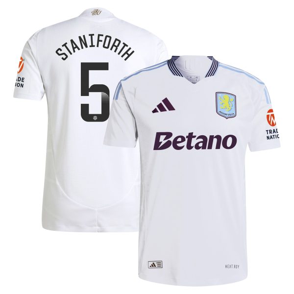 aston villa wsl adidas away authentic shirt 2024-25 with staniforth 5 printing Collection | Aston Villa Shirts and Official Gear