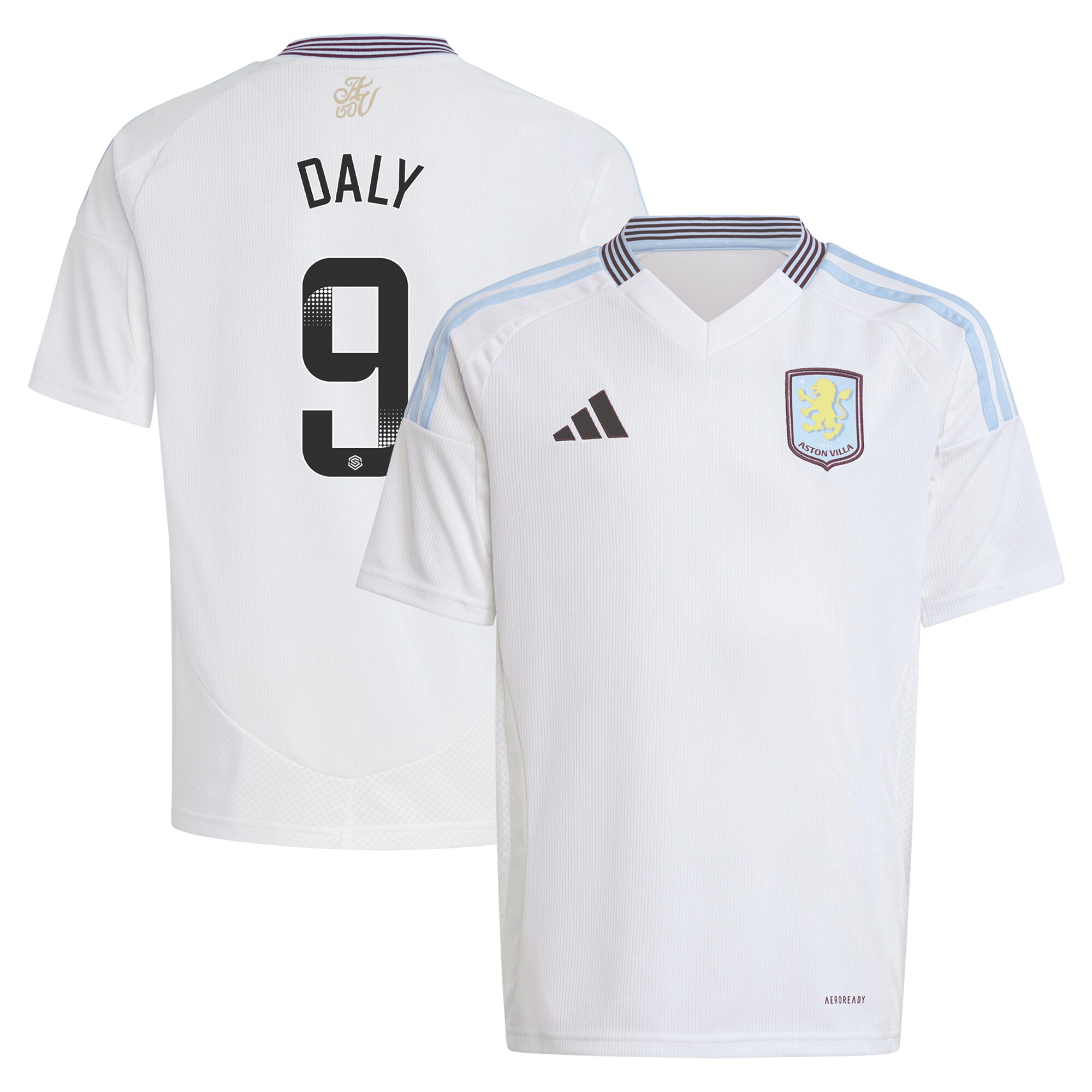 aston villa wsl adidas away shirt 2024-25 – kids with daly 9 printing Collection | Aston Villa Shirts and Official Gear