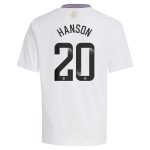 aston villa wsl adidas away shirt 2024-25 – kids with hanson 20 printing Collection | Aston Villa Shirts and Official Gear