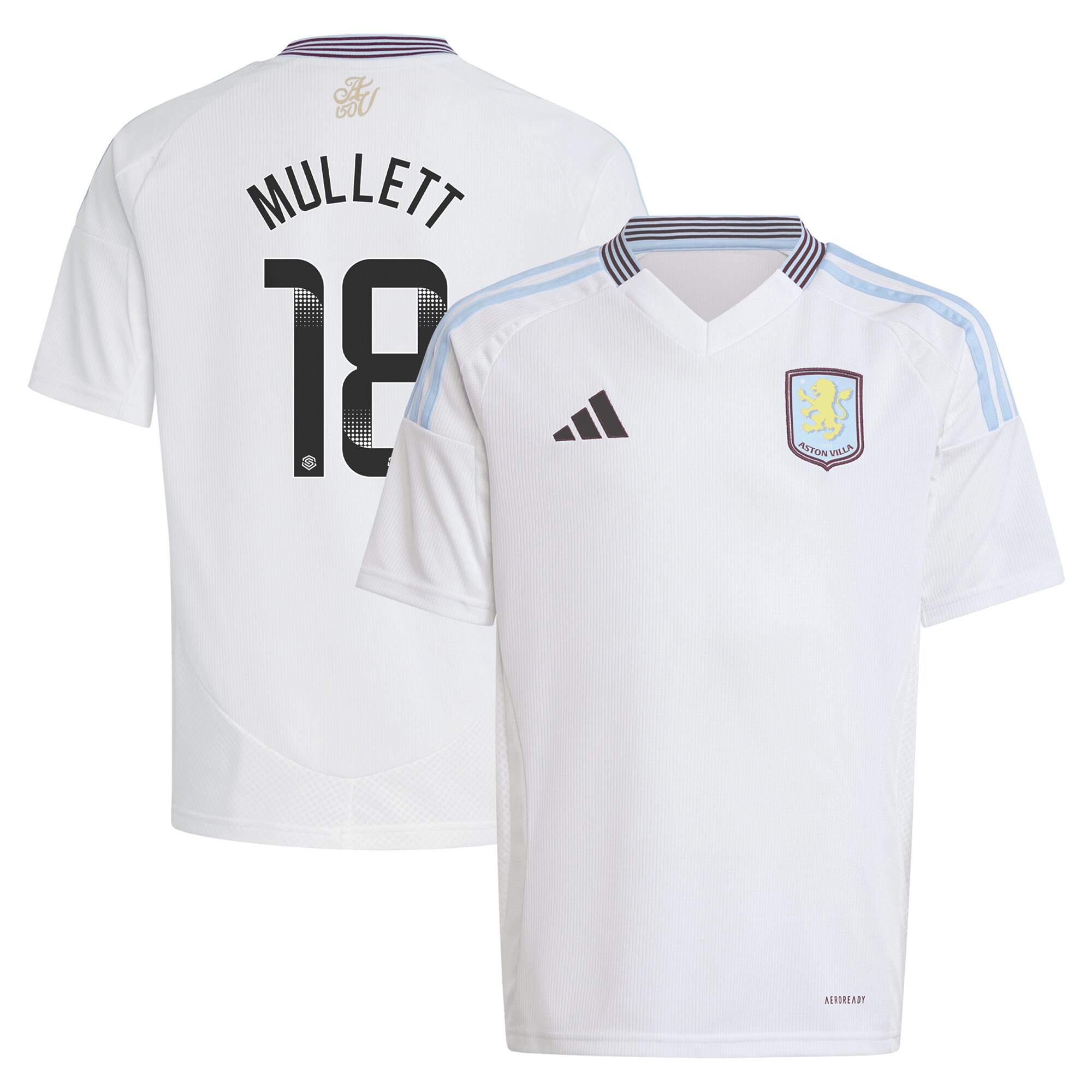 aston villa wsl adidas away shirt 2024-25 – kids with mullett 18 printing Collection | Aston Villa Shirts and Official Gear