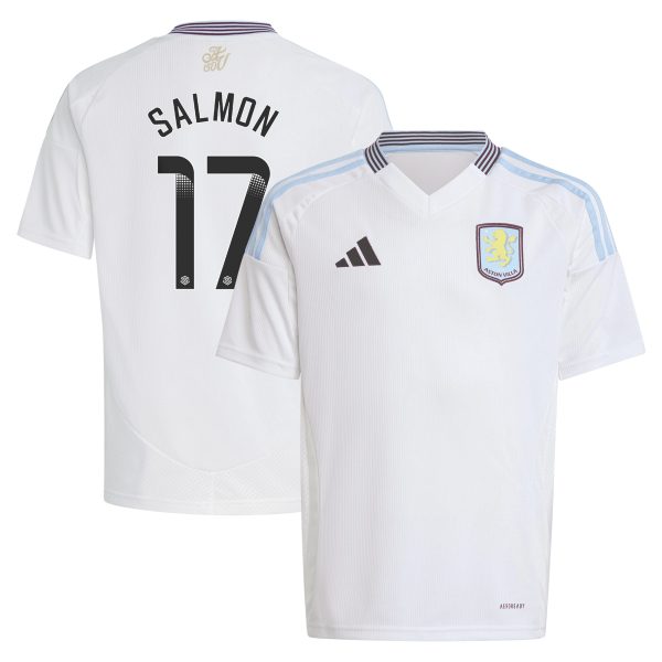 aston villa wsl adidas away shirt 2024-25 – kids with salmon 17 printing Collection | Aston Villa Shirts and Official Gear
