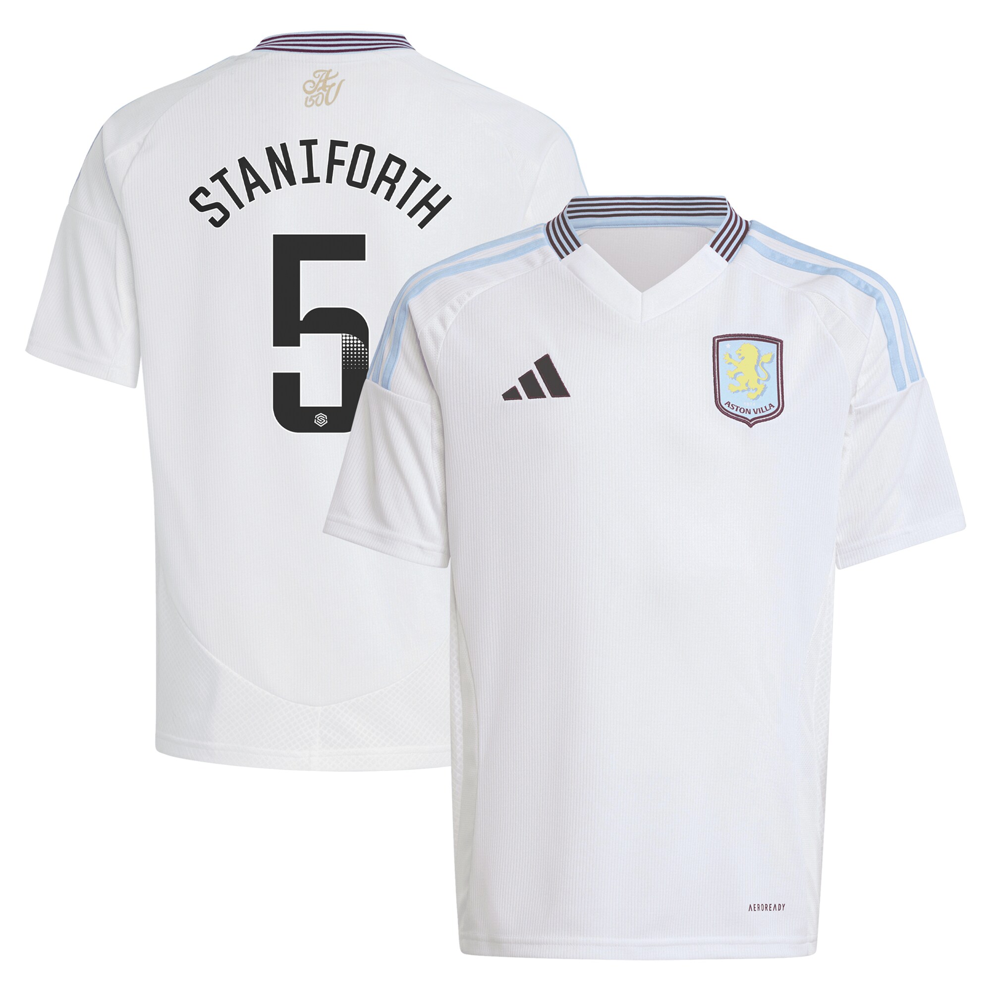 aston villa wsl adidas away shirt 2024-25 – kids with staniforth 5 printing Collection | Aston Villa Shirts and Official Gear
