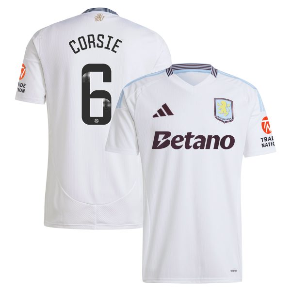 aston villa wsl adidas away shirt 2024-25 with corsie 6 printing Collection | Aston Villa Shirts and Official Gear
