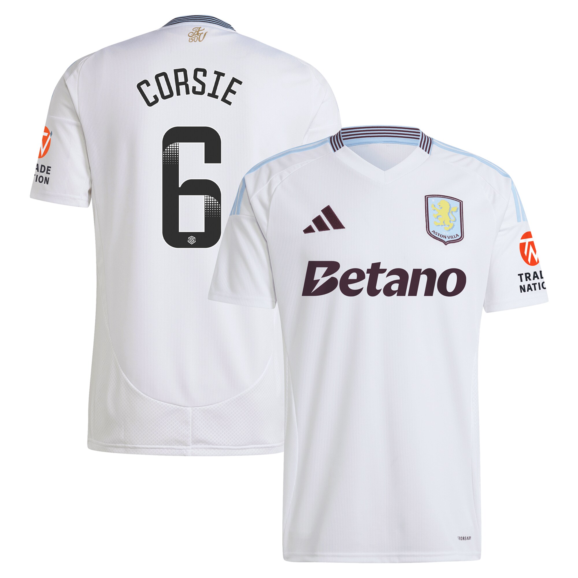aston villa wsl adidas away shirt 2024-25 with corsie 6 printing Collection | Aston Villa Shirts and Official Gear