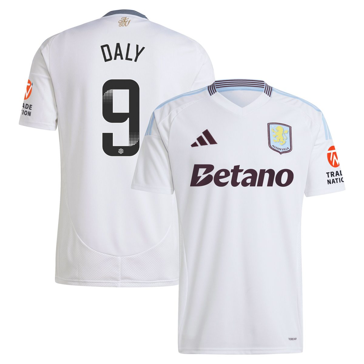 aston villa wsl adidas away shirt 2024-25 with daly 9 printing Collection | Aston Villa Shirts and Official Gear