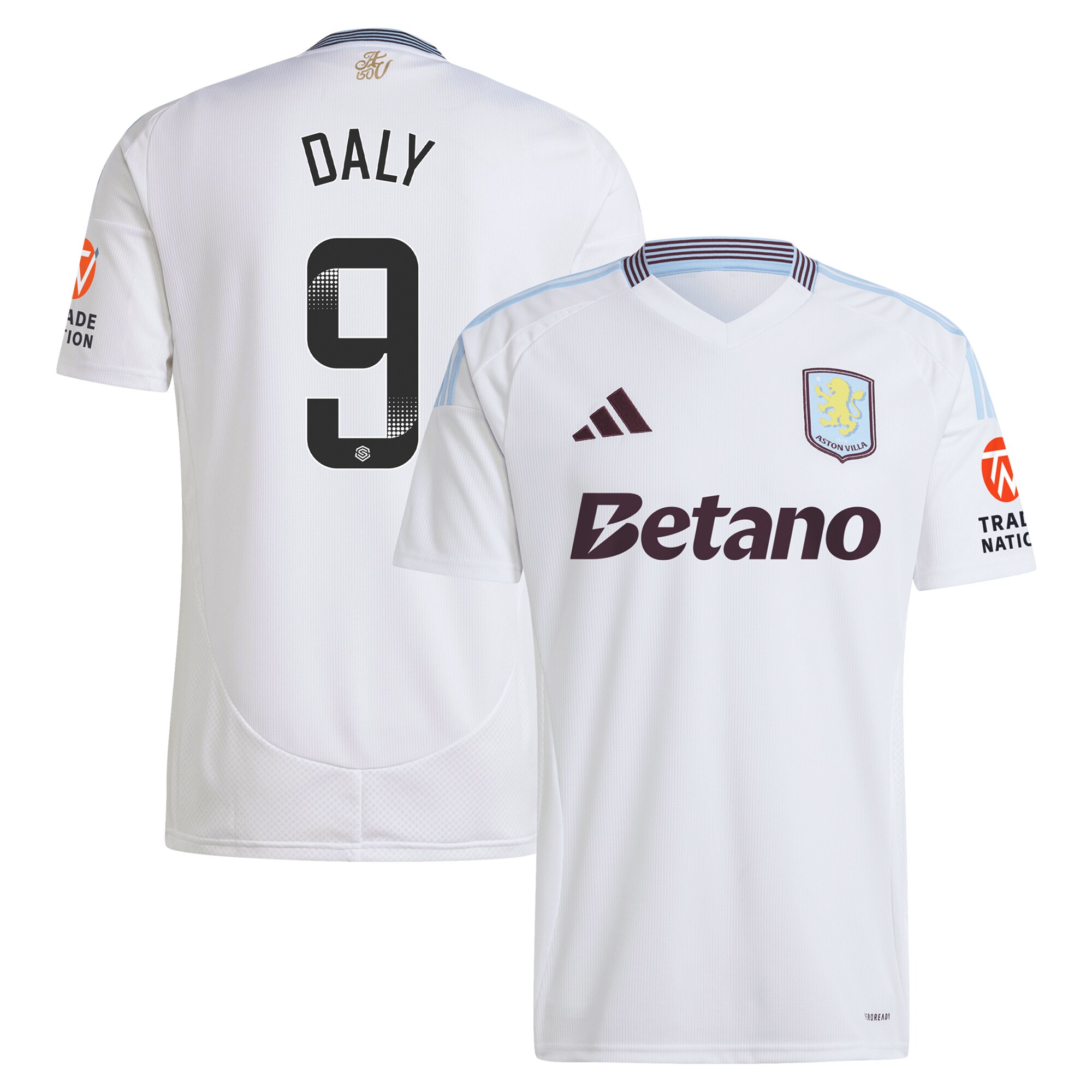 aston villa wsl adidas away shirt 2024-25 with daly 9 printing Collection | Aston Villa Shirts and Official Gear