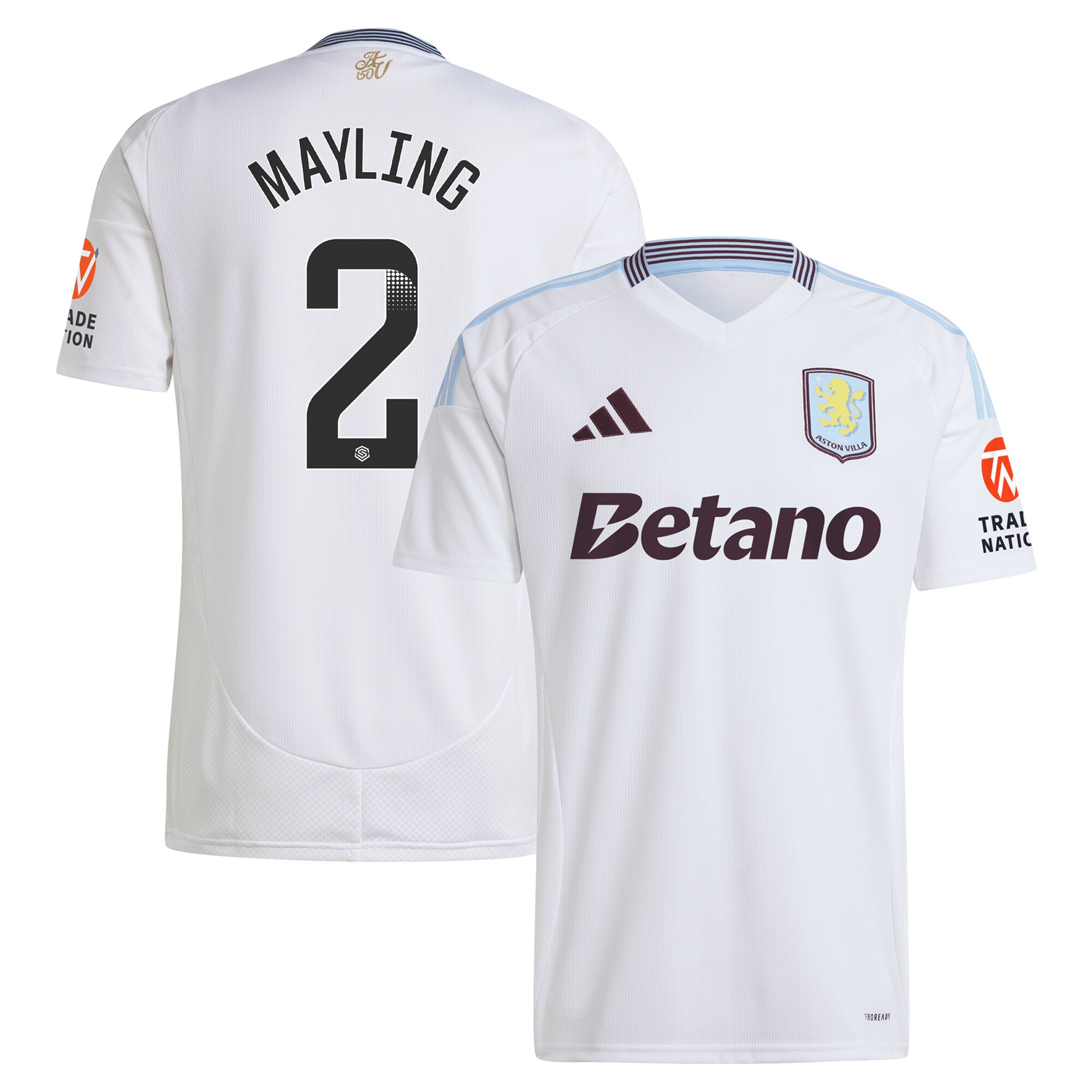 aston villa wsl adidas away shirt 2024-25 with mayling 2 printing Collection | Aston Villa Shirts and Official Gear