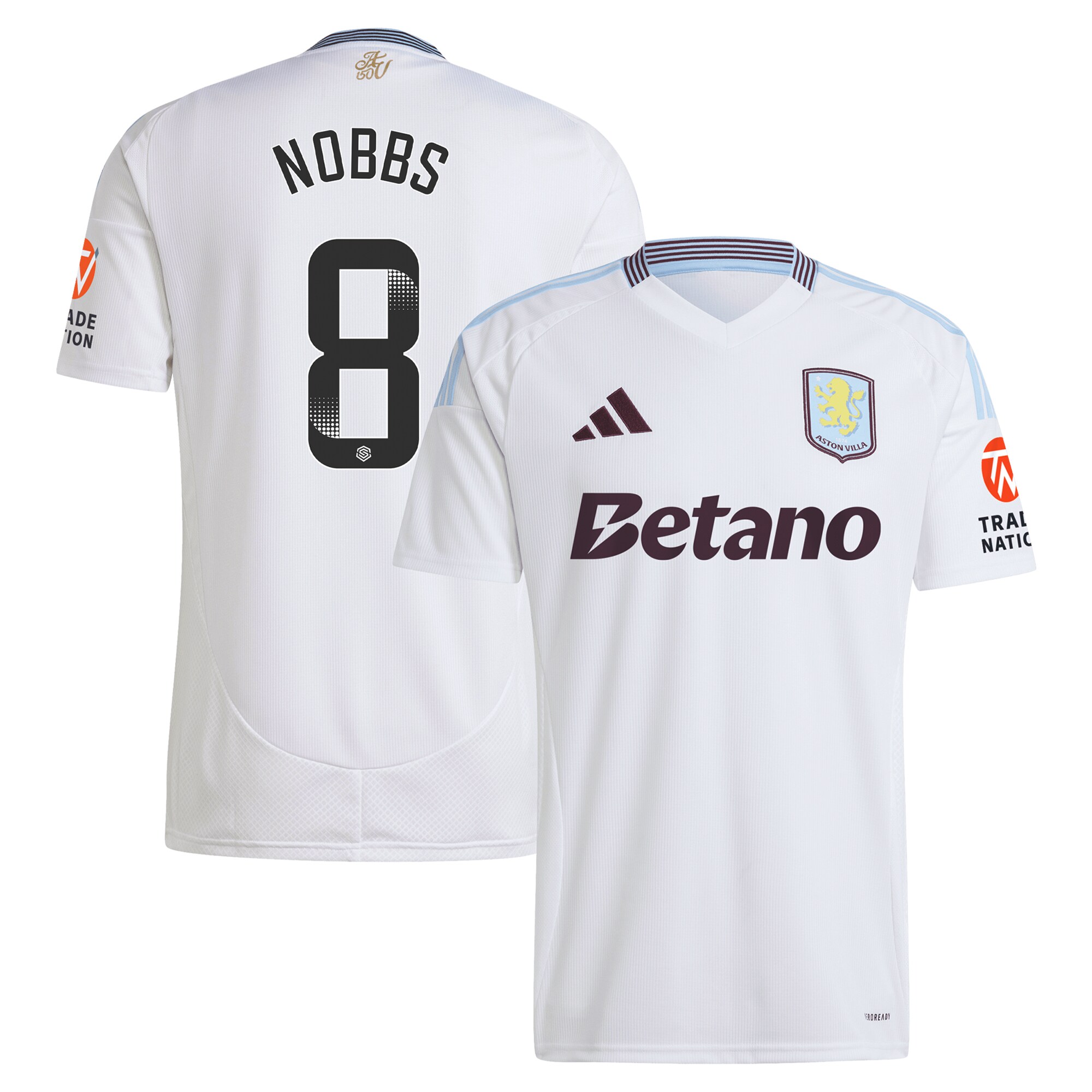 aston villa wsl adidas away shirt 2024-25 with nobbs 8 printing Collection | Aston Villa Shirts and Official Gear