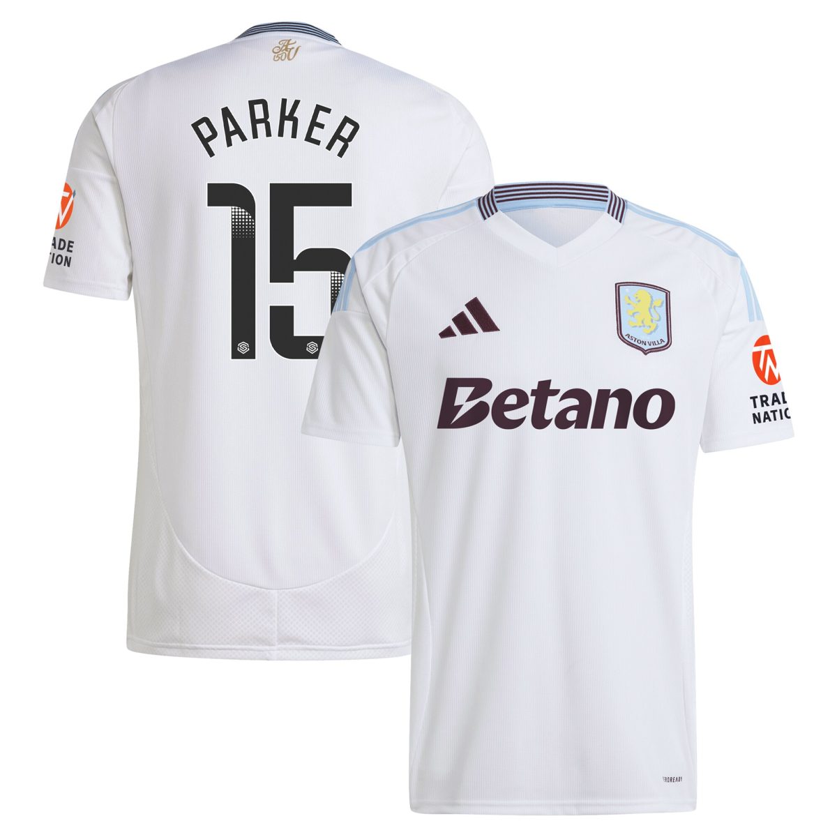 aston villa wsl adidas away shirt 2024-25 with parker 15 printing Collection | Aston Villa Shirts and Official Gear