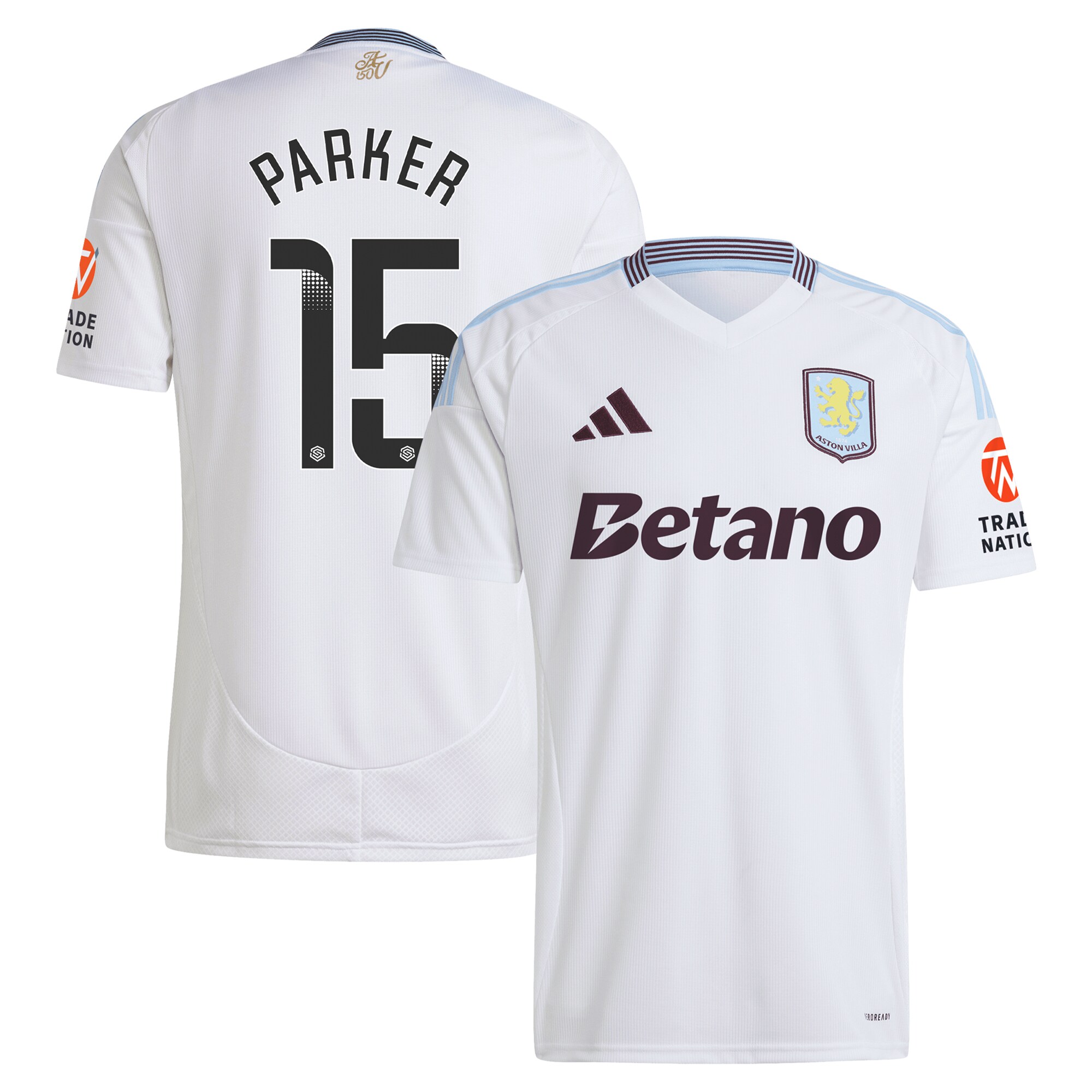 aston villa wsl adidas away shirt 2024-25 with parker 15 printing Collection | Aston Villa Shirts and Official Gear