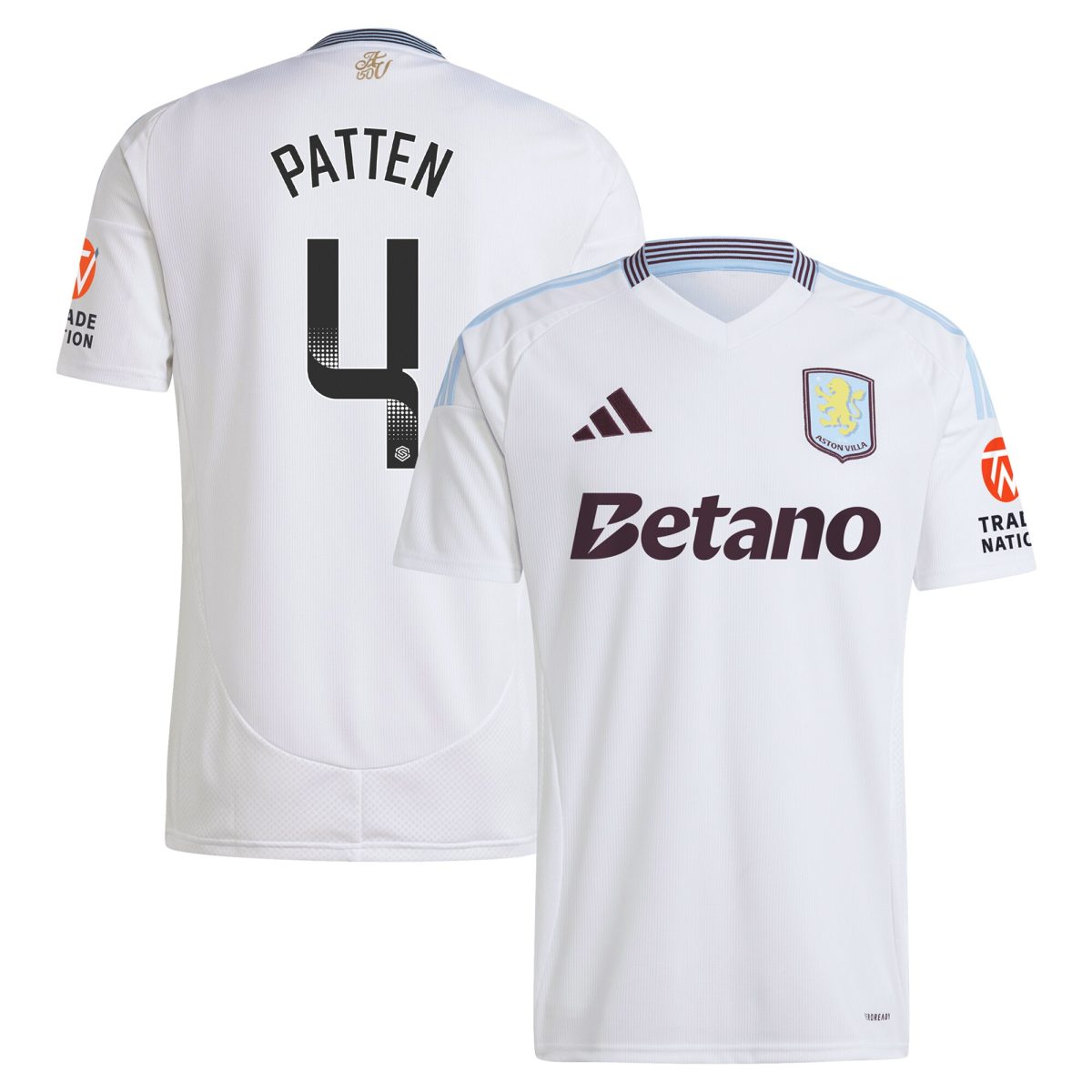 aston villa wsl adidas away shirt 2024-25 with patten 4 printing Collection | Aston Villa Shirts and Official Gear