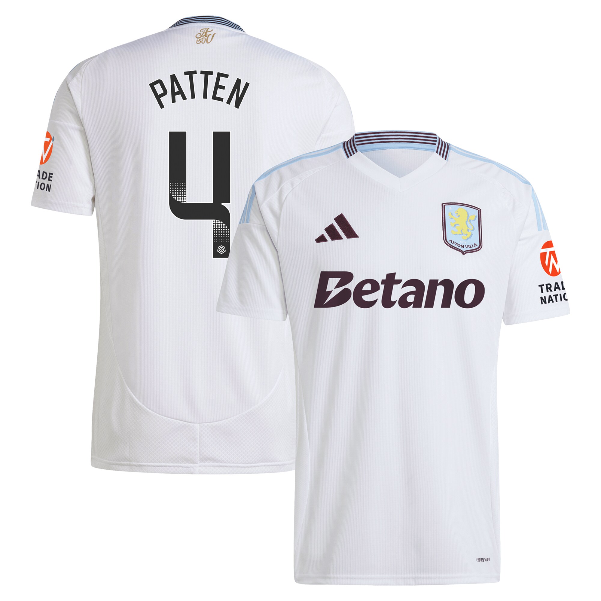 aston villa wsl adidas away shirt 2024-25 with patten 4 printing Collection | Aston Villa Shirts and Official Gear