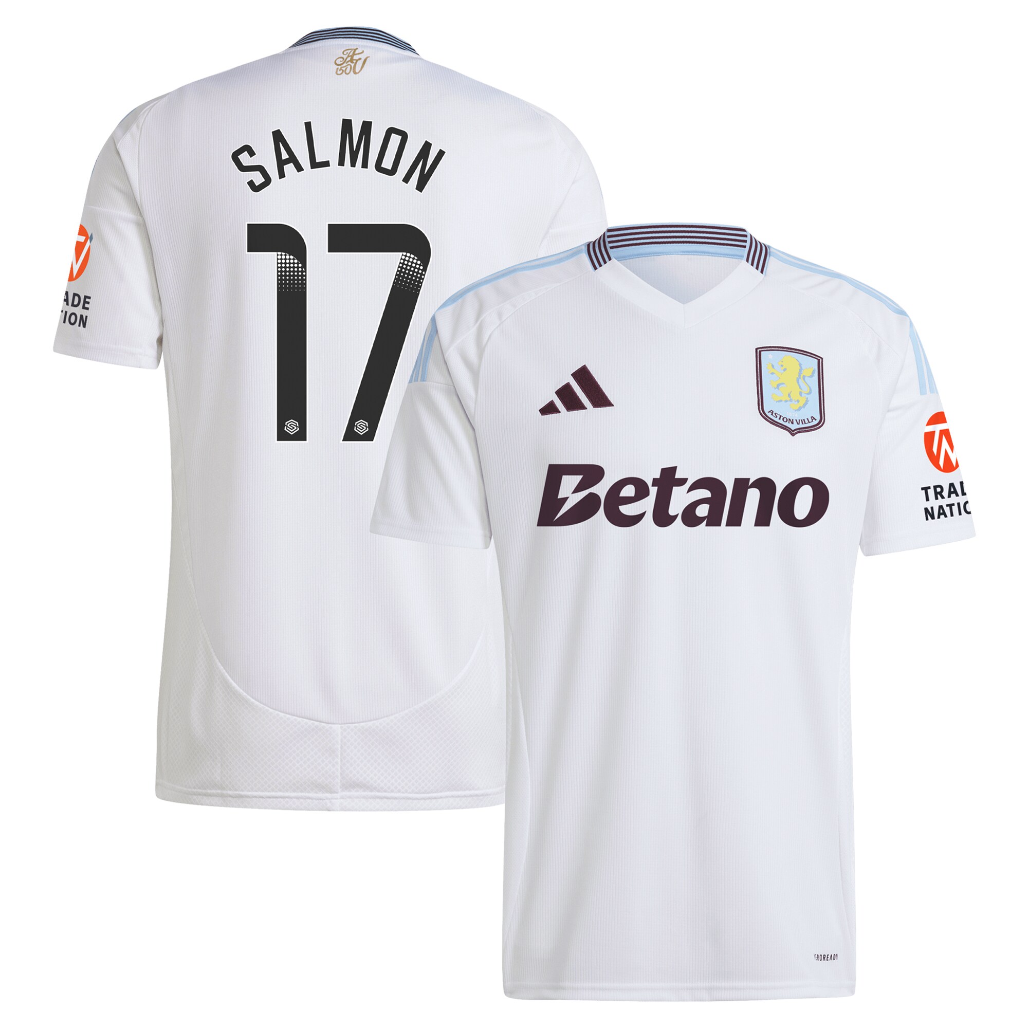 aston villa wsl adidas away shirt 2024-25 with salmon 17 printing Collection | Aston Villa Shirts and Official Gear