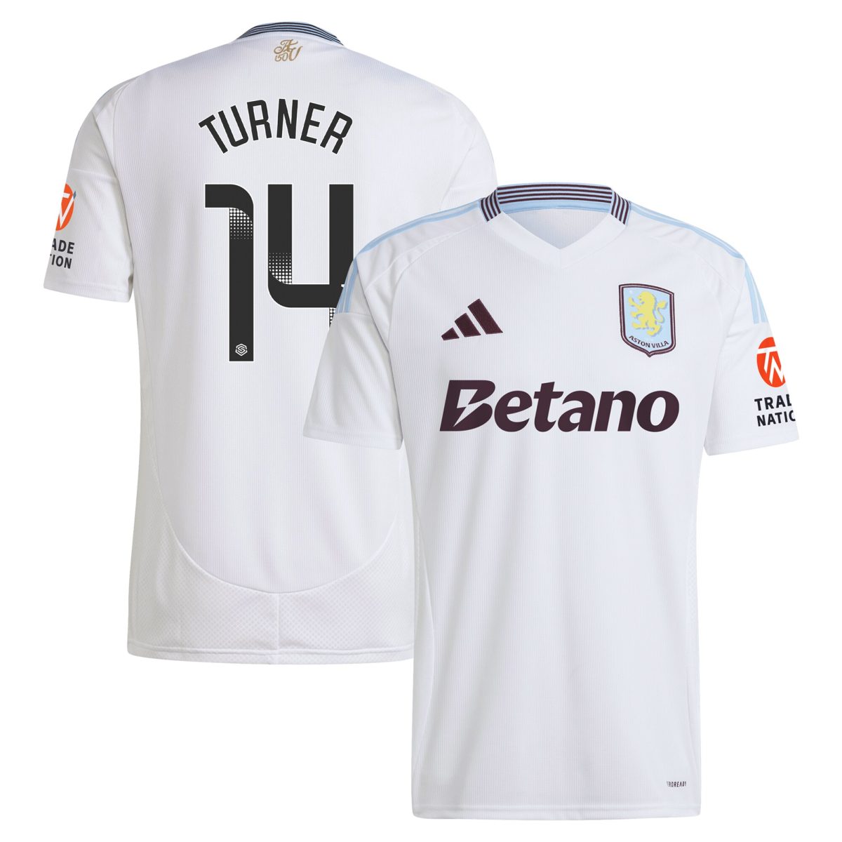 aston villa wsl adidas away shirt 2024-25 with turner 14 printing Collection | Aston Villa Shirts and Official Gear