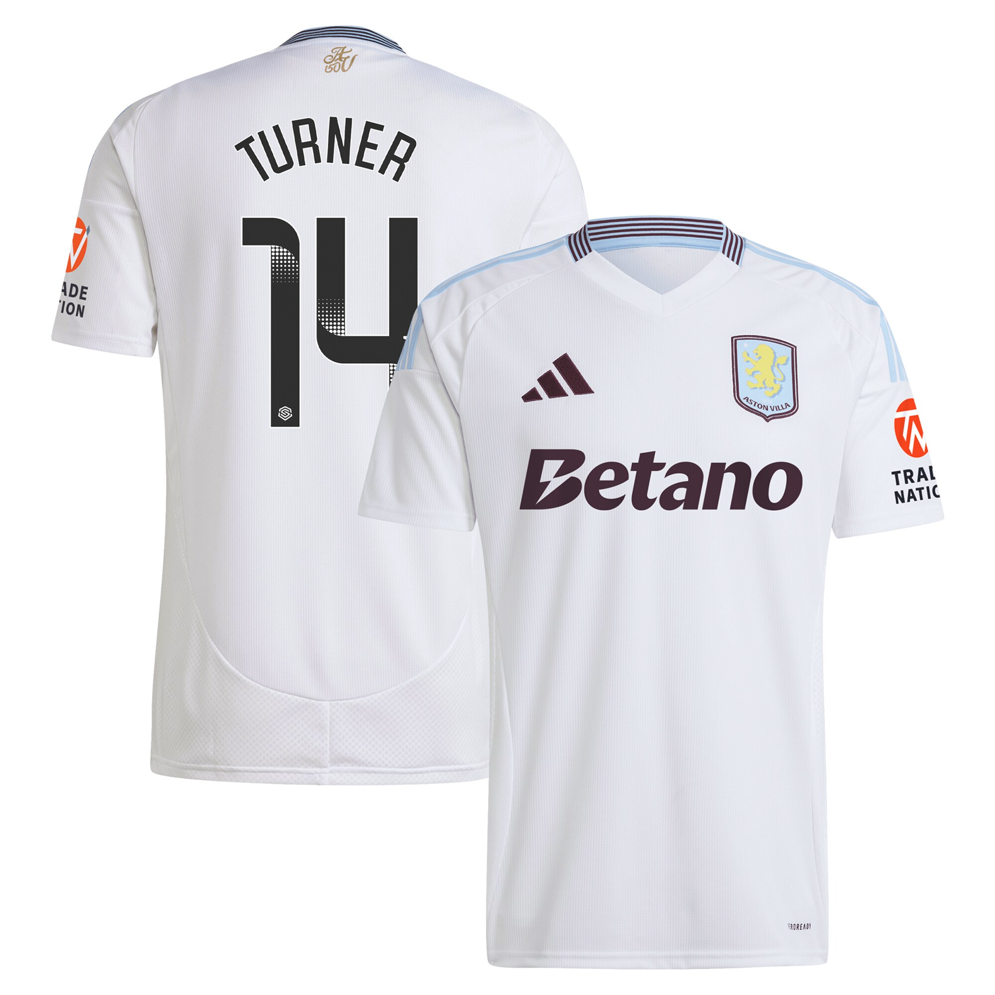 aston villa wsl adidas away shirt 2024-25 with turner 14 printing Collection | Aston Villa Shirts and Official Gear