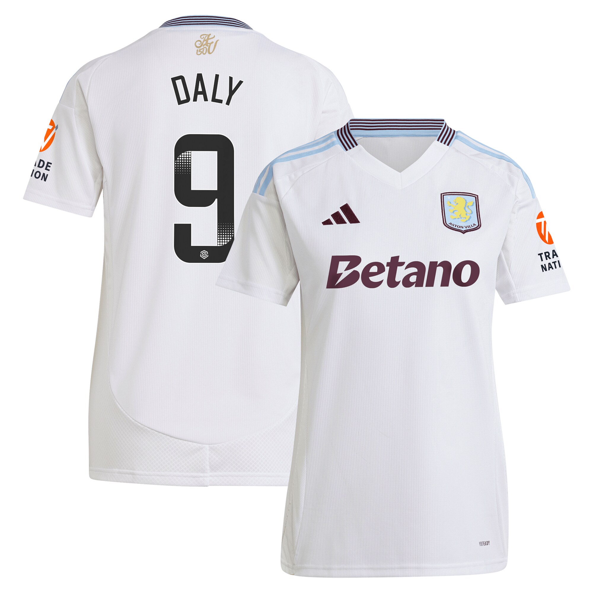 aston villa wsl adidas away shirt 2024-25 – womens with daly 9 printing Collection | Aston Villa Shirts and Official Gear