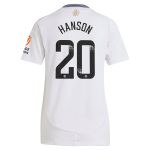 aston villa wsl adidas away shirt 2024-25 – womens with hanson 20 printing Collection | Aston Villa Shirts and Official Gear