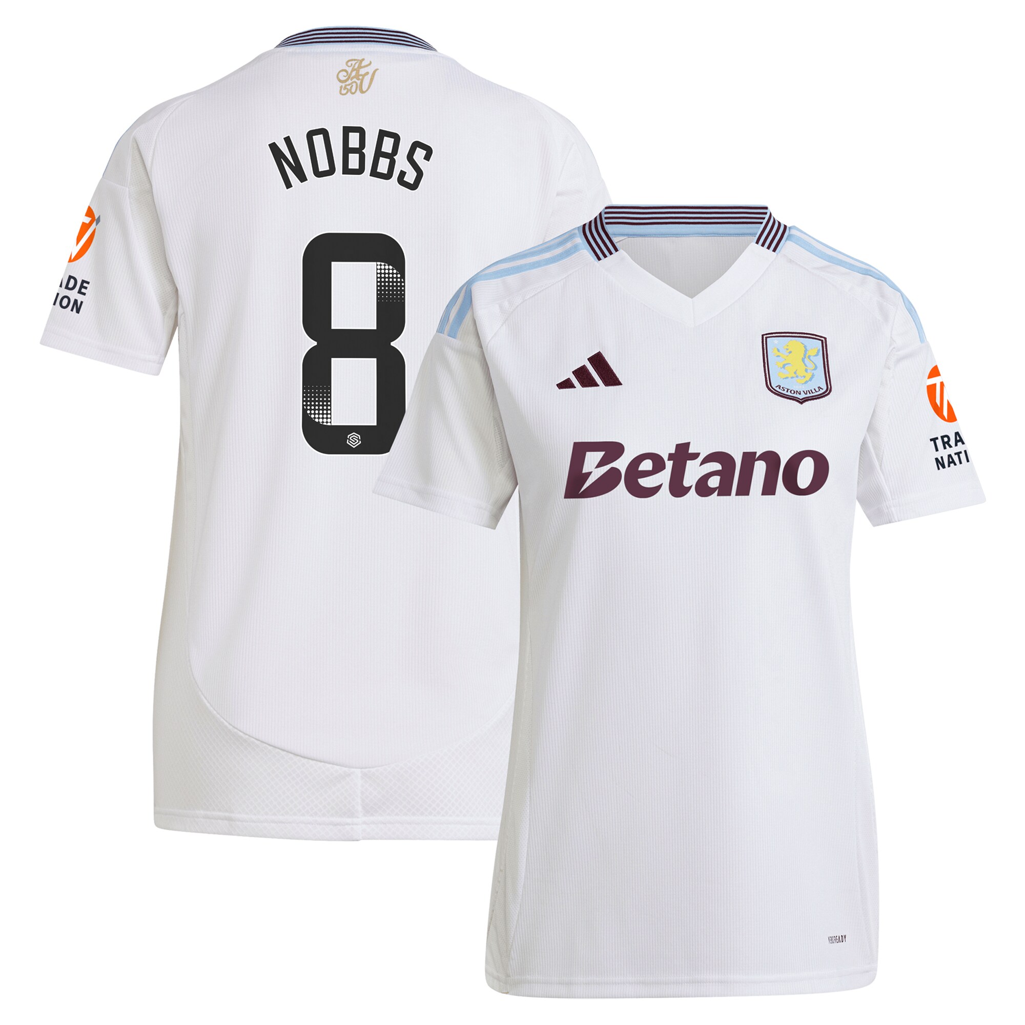 aston villa wsl adidas away shirt 2024-25 – womens with nobbs 8 printing Collection | Aston Villa Shirts and Official Gear