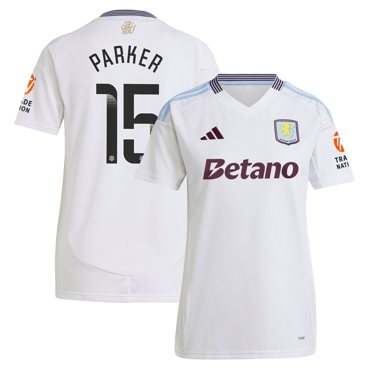 aston villa wsl adidas away shirt 2024-25 – womens with parker 15 printing Collection | Aston Villa Shirts and Official Gear