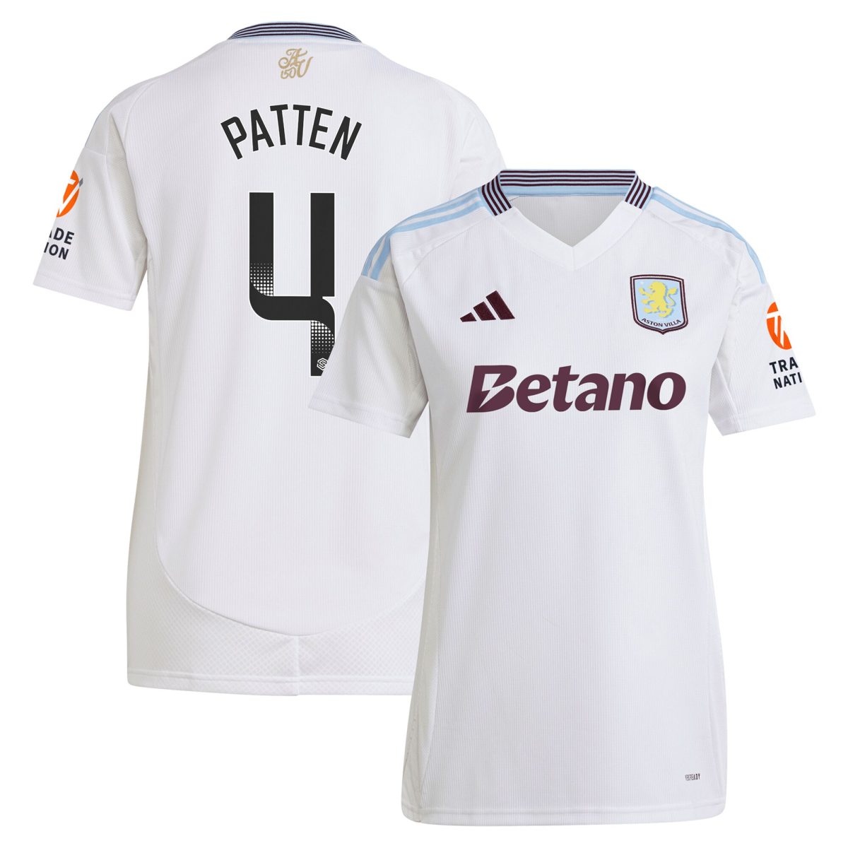 aston villa wsl adidas away shirt 2024-25 – womens with patten 4 printing Collection | Aston Villa Shirts and Official Gear