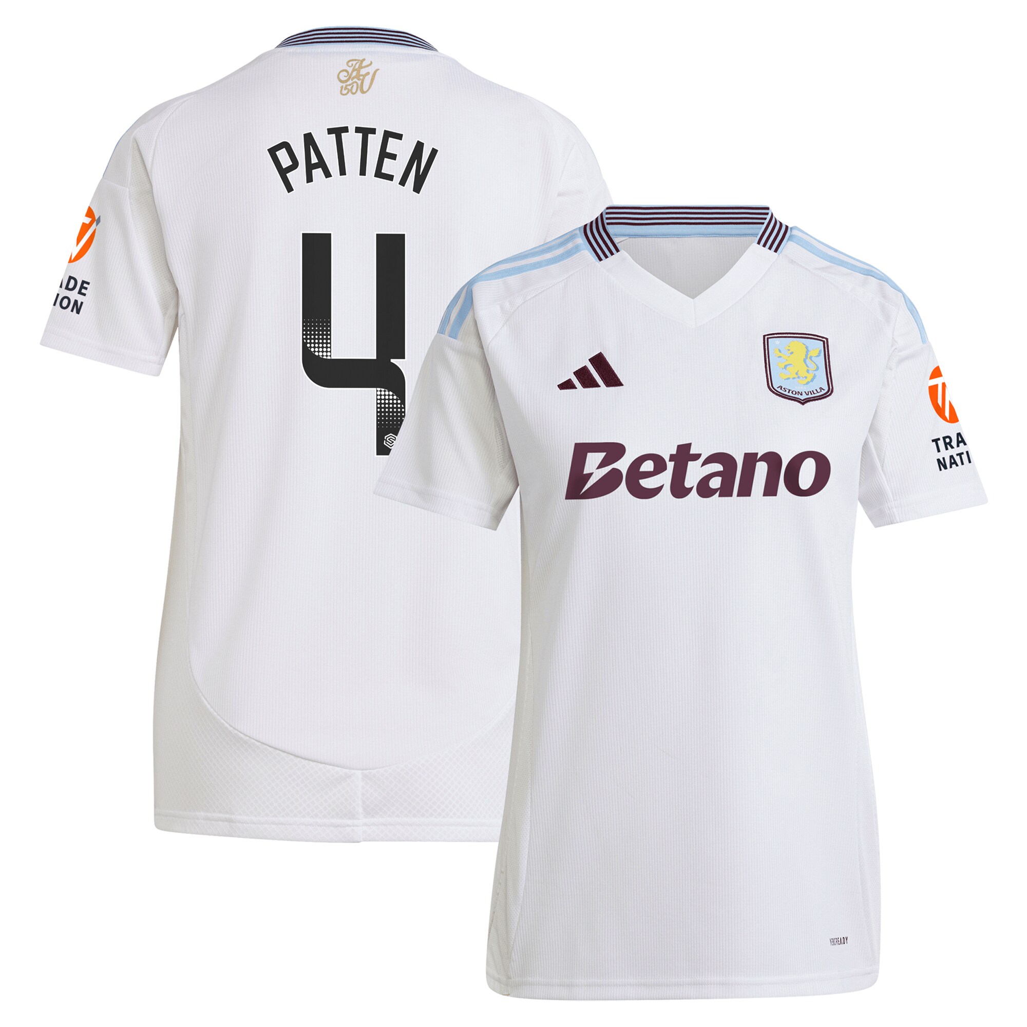 aston villa wsl adidas away shirt 2024-25 – womens with patten 4 printing Collection | Aston Villa Shirts and Official Gear